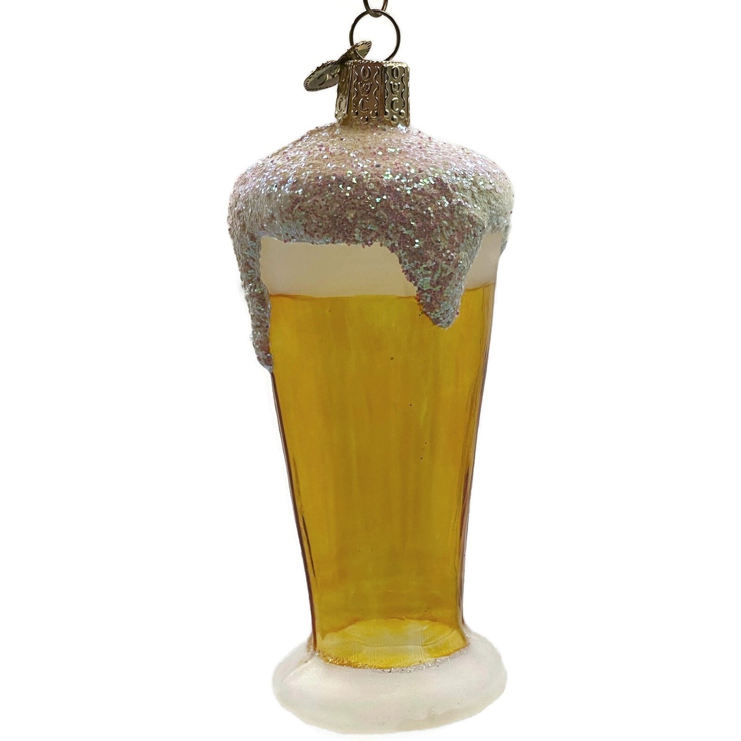 OWC Draft Glass Of Beer Ornament With Foam Old World Christmas Tree Decor