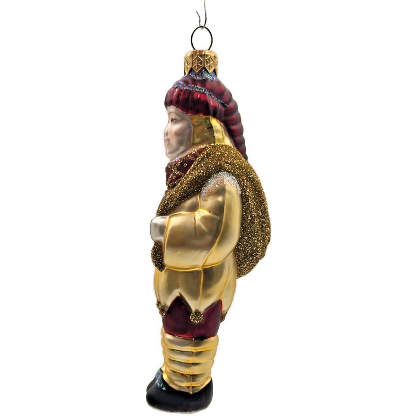 Patricia Breen Jack Frost Bordeaux Gold Glittered Bag Christmas Tree Ornament