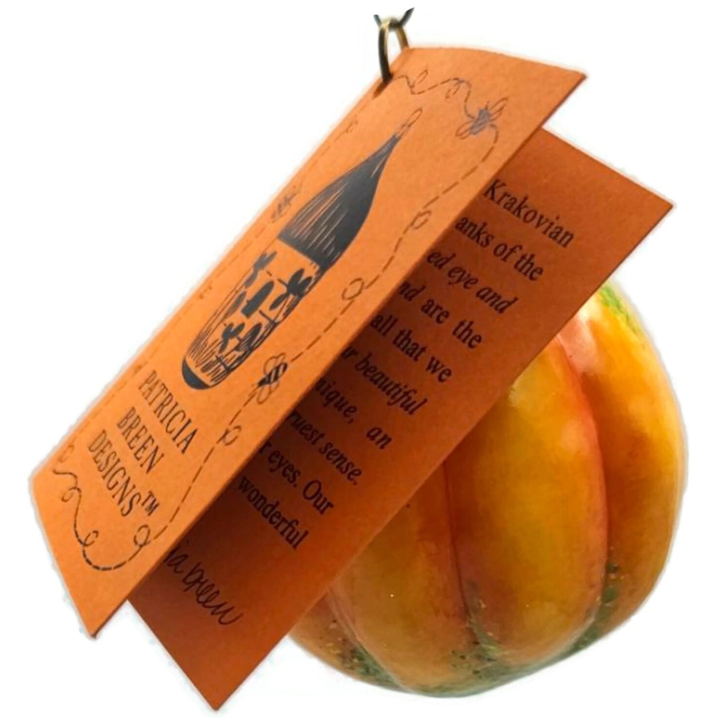Patricia Breen Henry The Pumpkin Burnished Orange Halloween Christmas Ornament