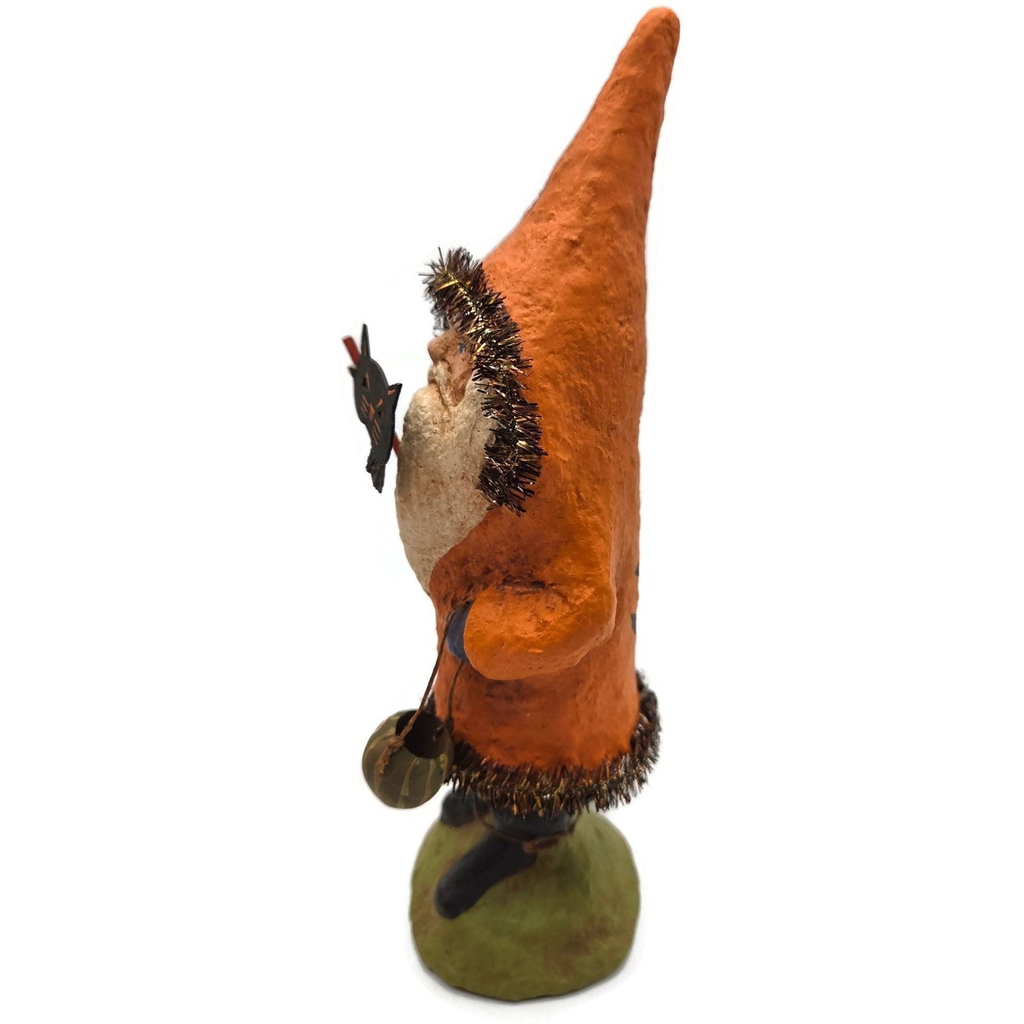 Rucus Studios Scott Smith Halloween Figure 2001 Paper Mache Santa in Orange Coat