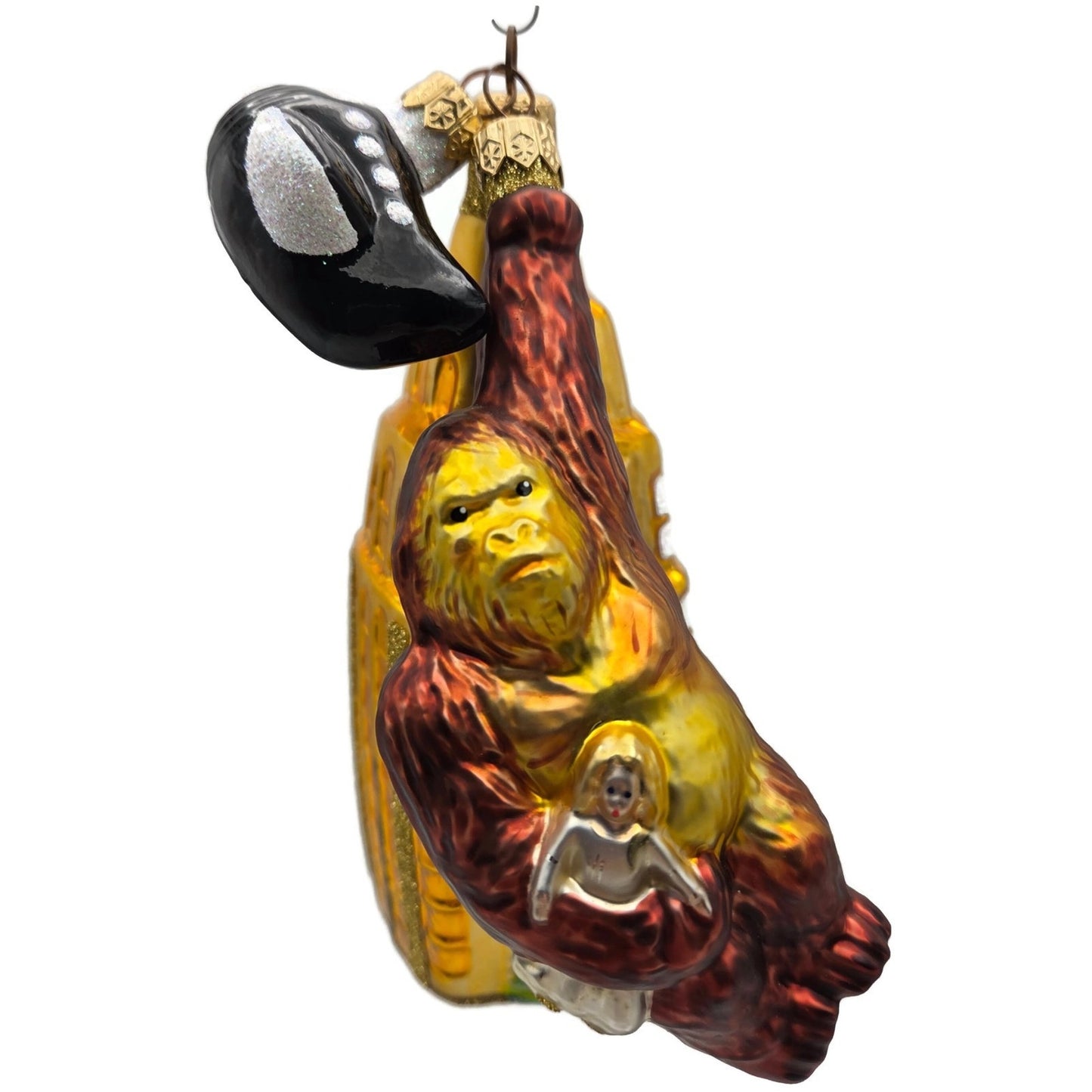 Patricia Breen Manhattan Ape Gold Black Plane King Kong Christmas Tree Ornament