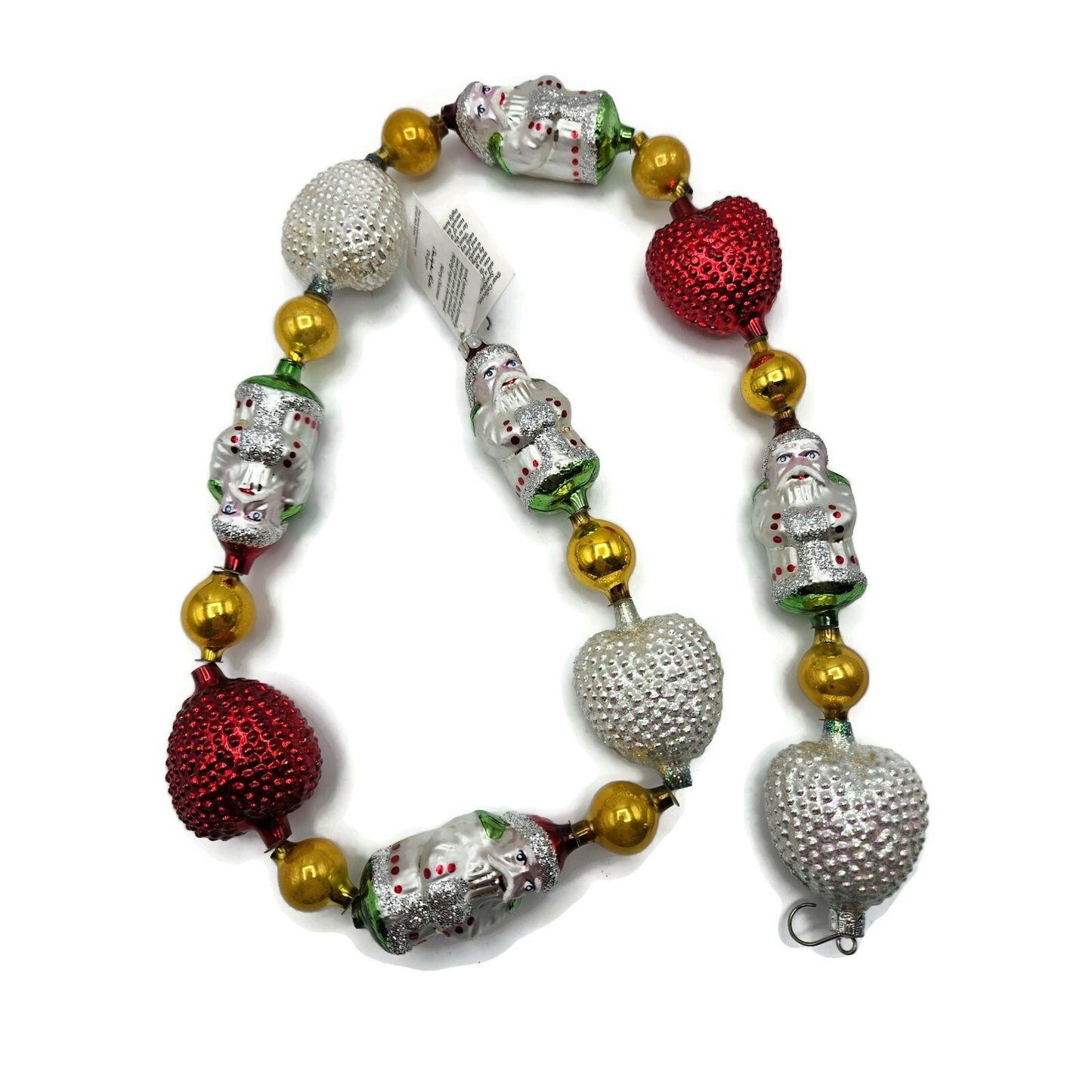 Christopher Radko Santa Hearts Garland Christmas Holiday Tree Ornament 93-076-0