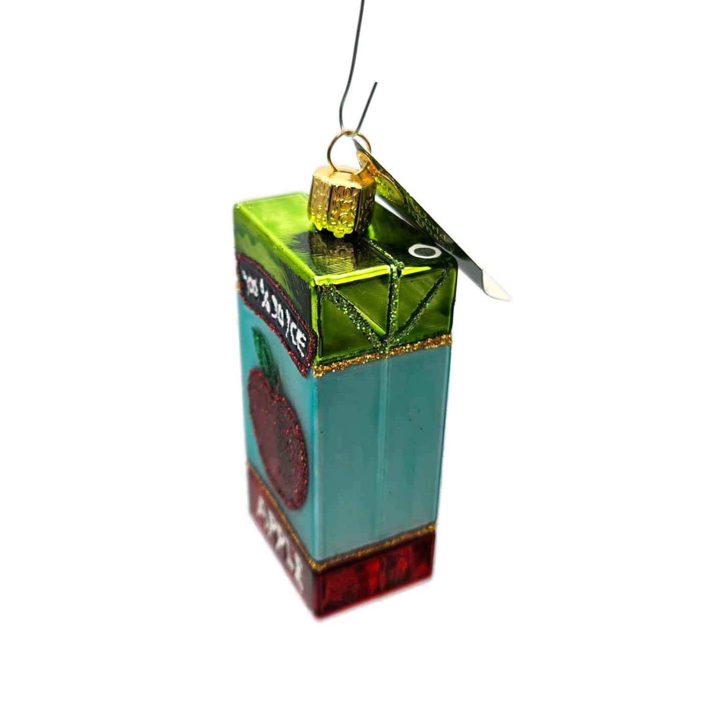 Old World Christmas Apple Juice Box Christmas Holiday Tree Ornament OWC 2019