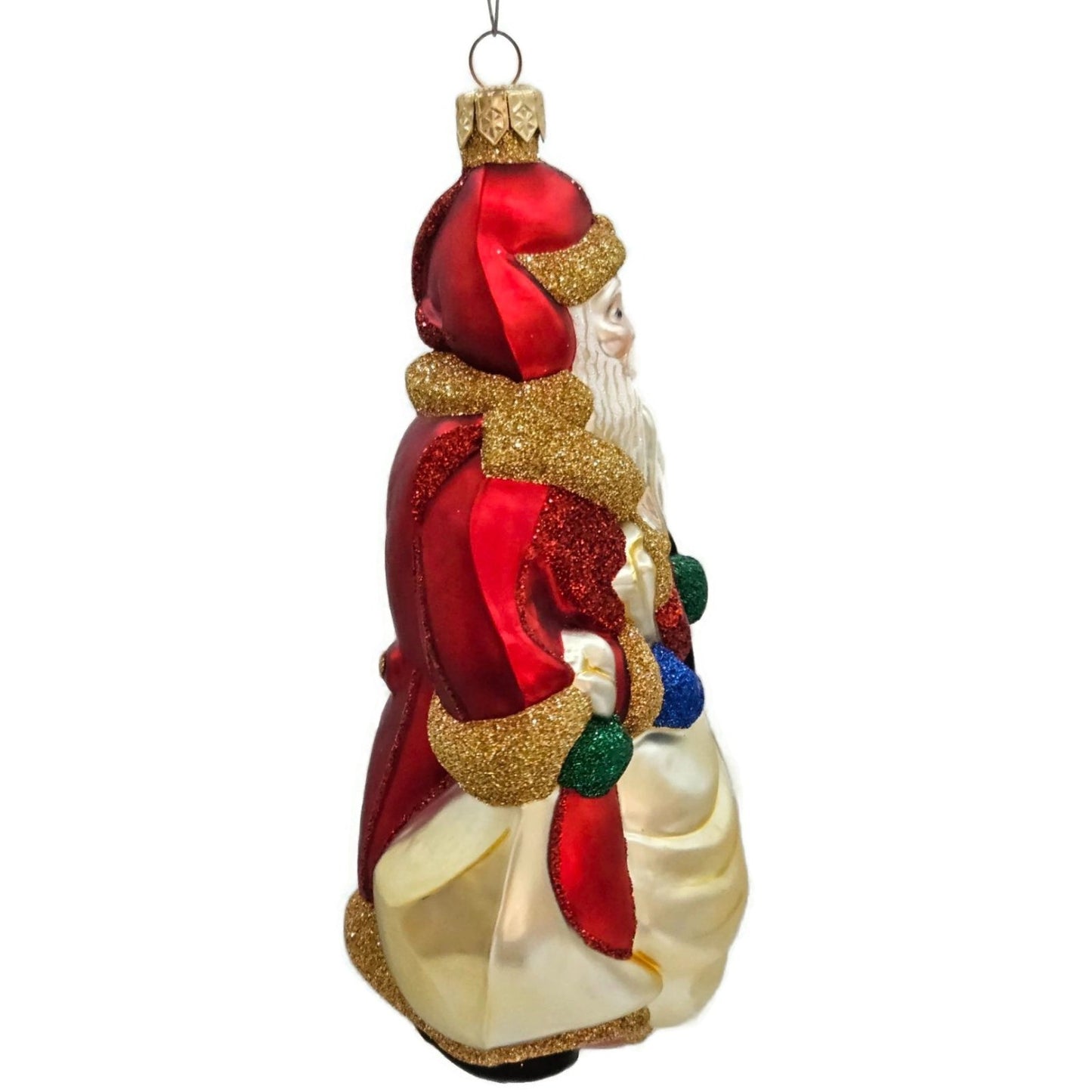 Patricia Breen Cubist Santa Claus Red Gold Accent Cubism Art Christmas Ornament