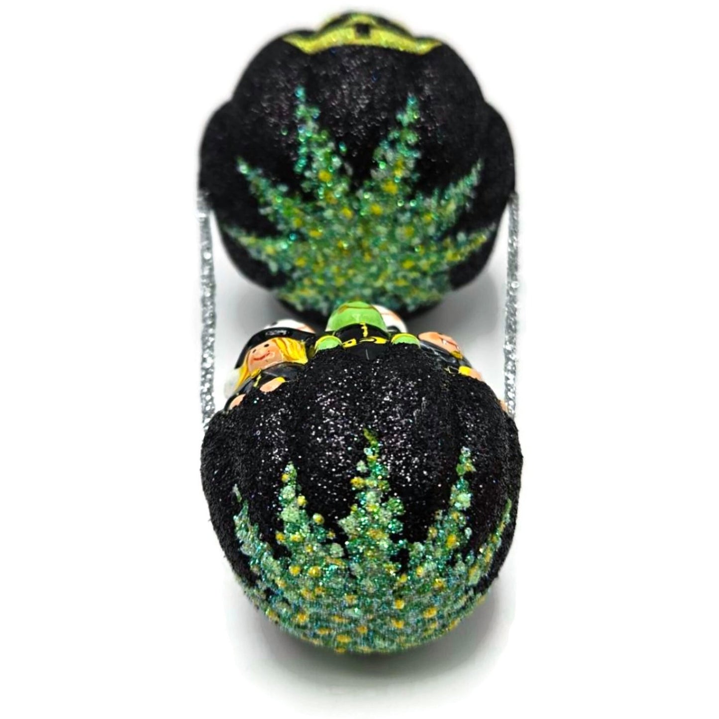 Patricia Breen Sweet Seekers Black Pumpkin Ghost Bat Halloween Tree Ornament