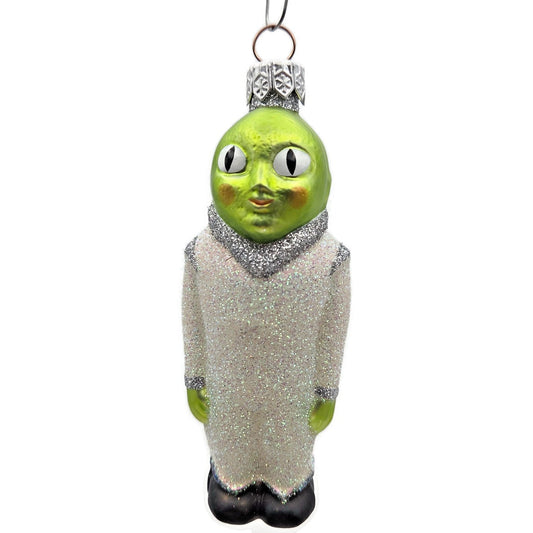 Patricia Breen A Walk on the Moon Alien Glittered Suit Christmas Tree Ornament