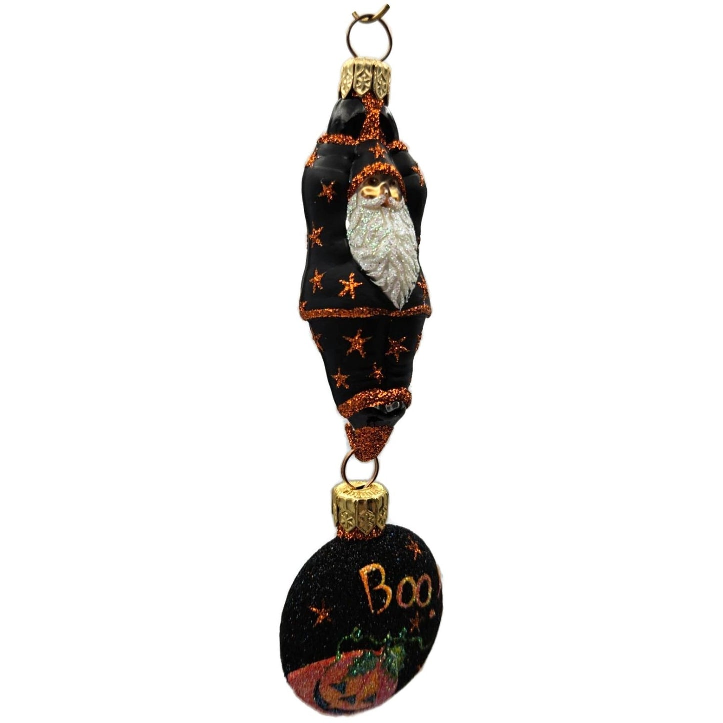 Patricia Breen Cirque de Nicoud Santa Medallion Stars Halloween Ornament CATZ