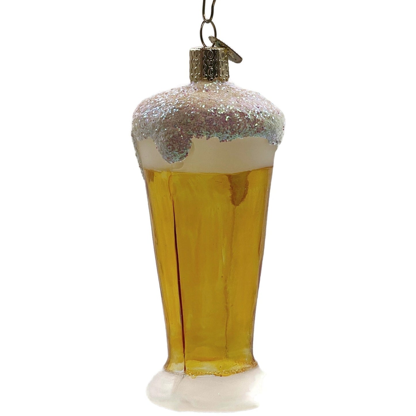 OWC Draft Glass Of Beer Ornament With Foam Old World Christmas Tree Decor