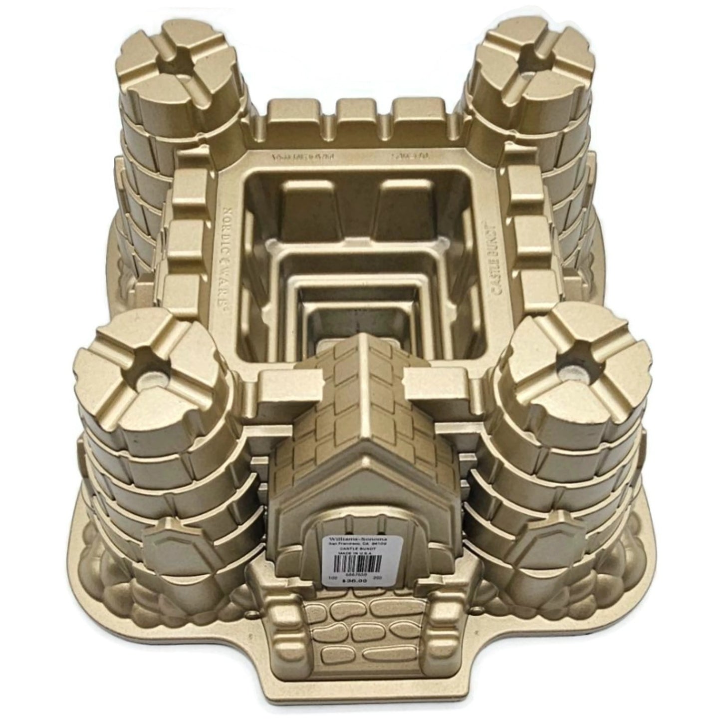 Castle Bundt Cake Pan 10 Cups Non Stick Gold Tone Williams Sonoma Nordic Ware