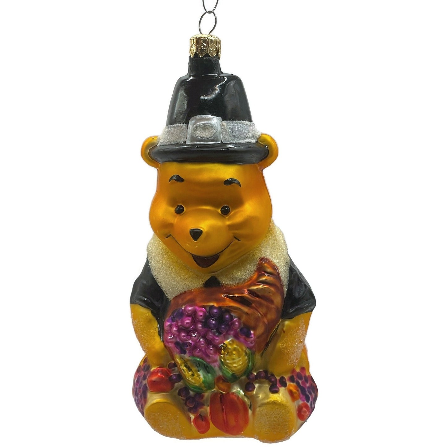 Christopher Radko Thanksgiving Pilgrim Winnie The Pooh Disney Christmas Ornament