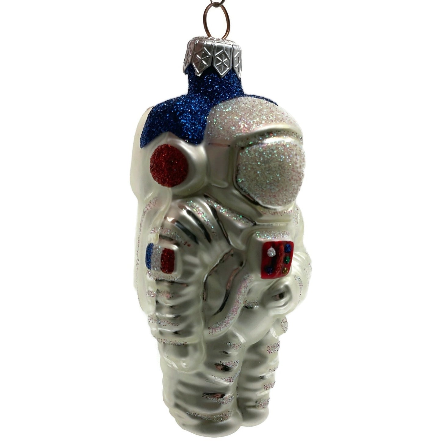 Patricia Breen A Walk on the Moon Spaceman Glittered Helmet Christmas Ornament