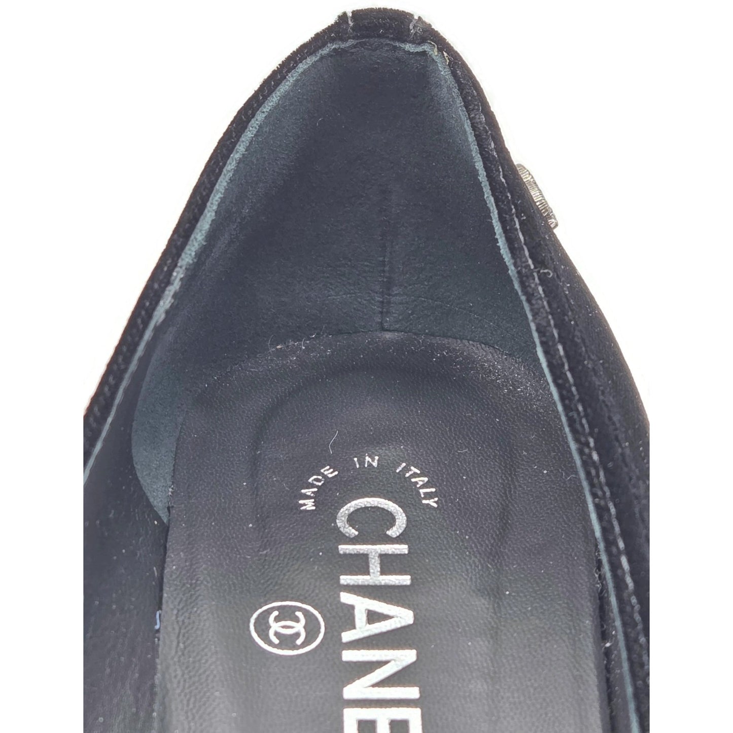 Chanel Velvet Lion Loafers Black Coco EU Size 40 US Size 10 with Box 2 Dust Bags