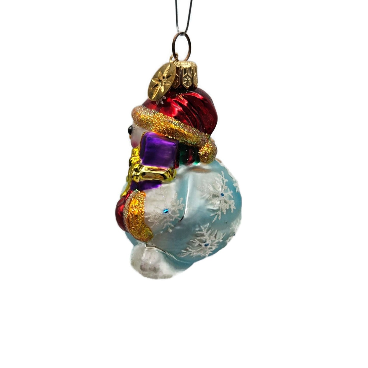 Christopher Radko Chubby Cheer Gem Snowman Christmas Tree Ornament 00-521-QVC