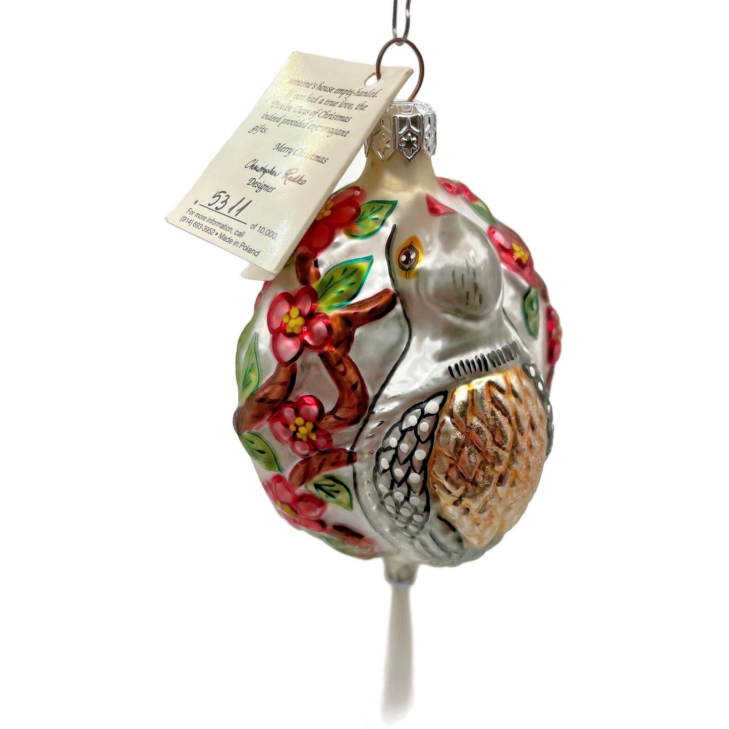 Christopher Radko Ornament Two Turtle Doves 12 Days Of Christmas Tree Decor 5311