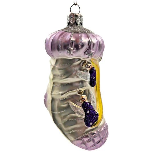 Patricia Breen Angel Stocking Lavender Glitter Stars Christmas Tree Ornament