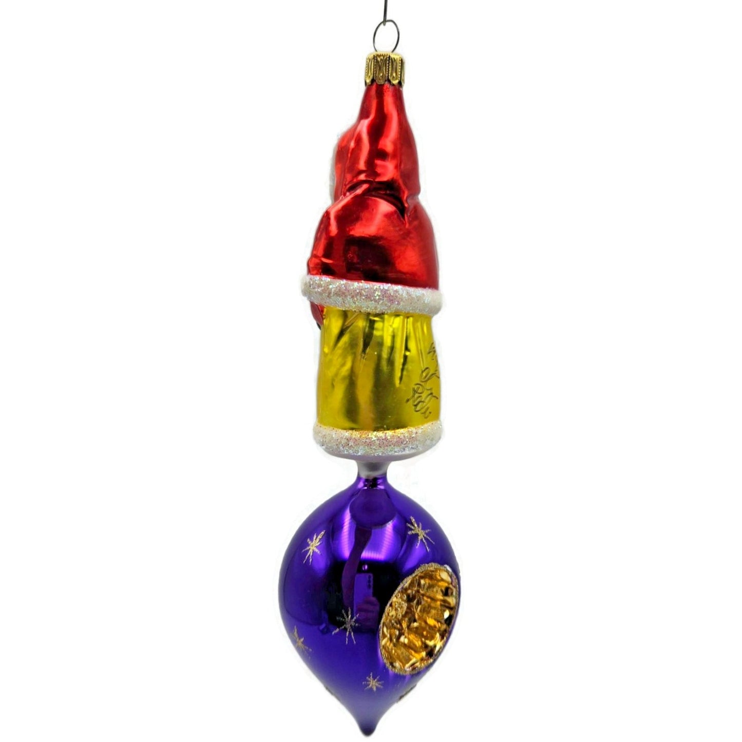 Christopher Radko Georgian Santa Claus Drop Reflector Christmas Ornament Signed