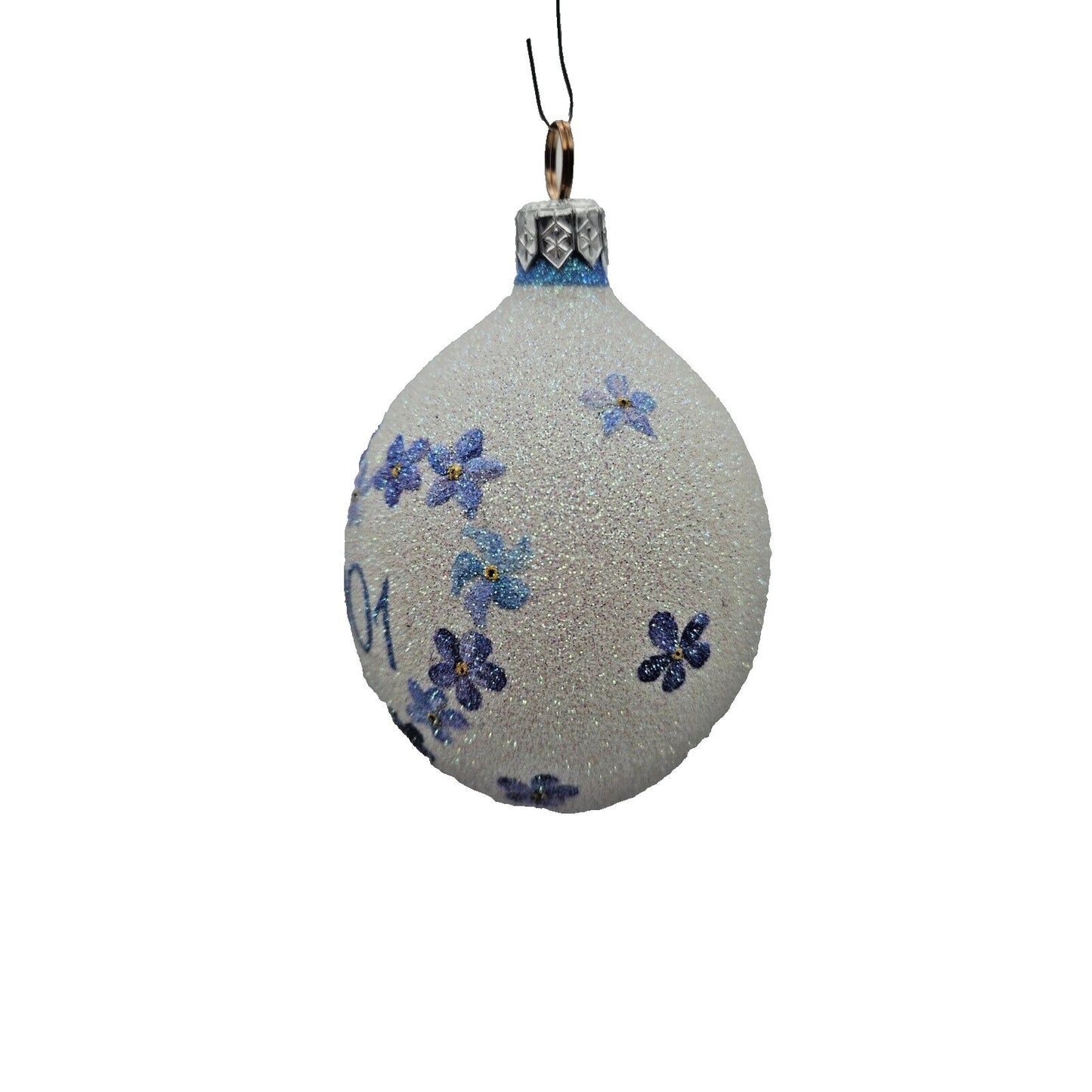 Patricia Breen Remembrance Egg 2001 Forget Me Not Spring Christmas Tree Ornament