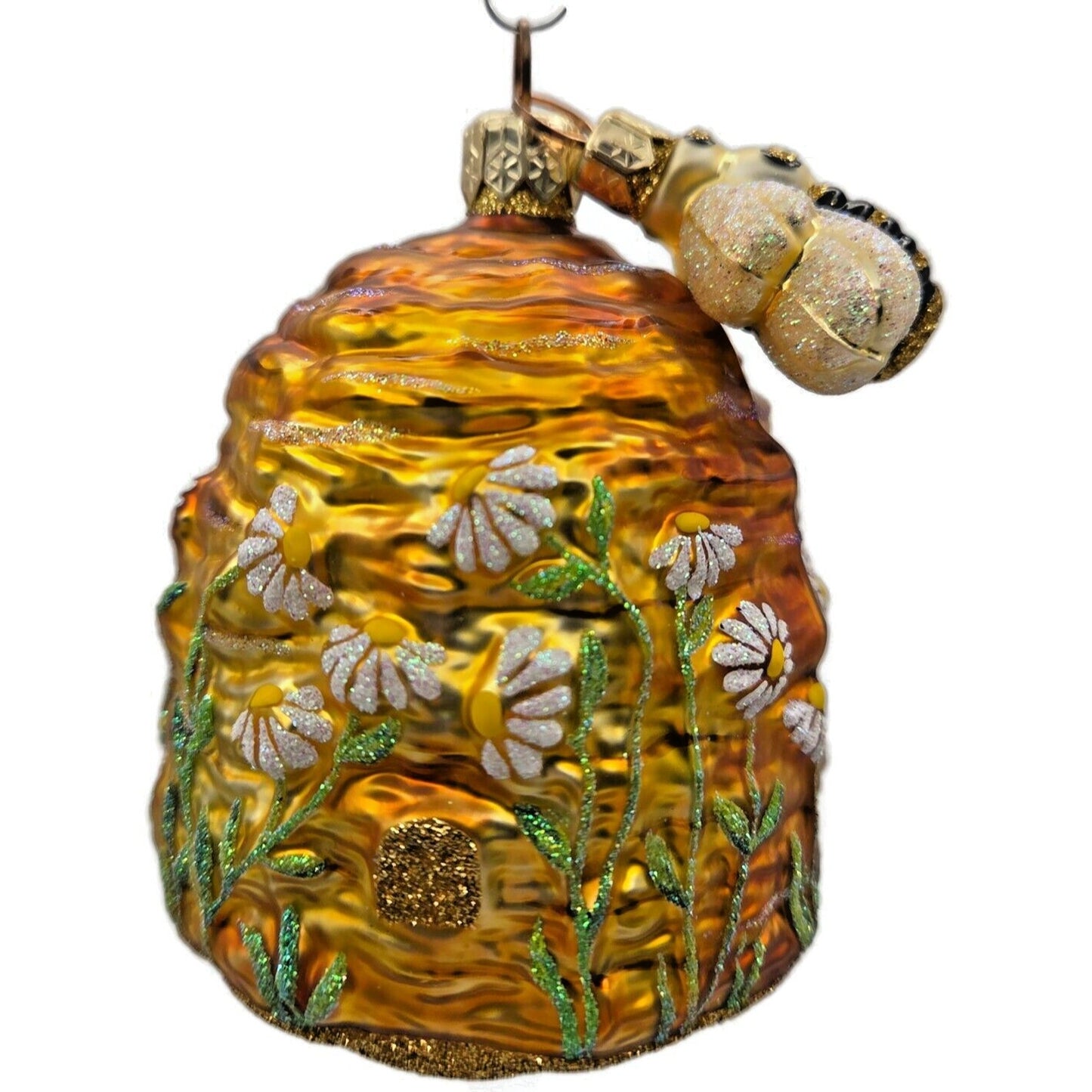 Patricia Breen Devonshire Beeskep Bees Flowers Gold Spring Christmas Ornament