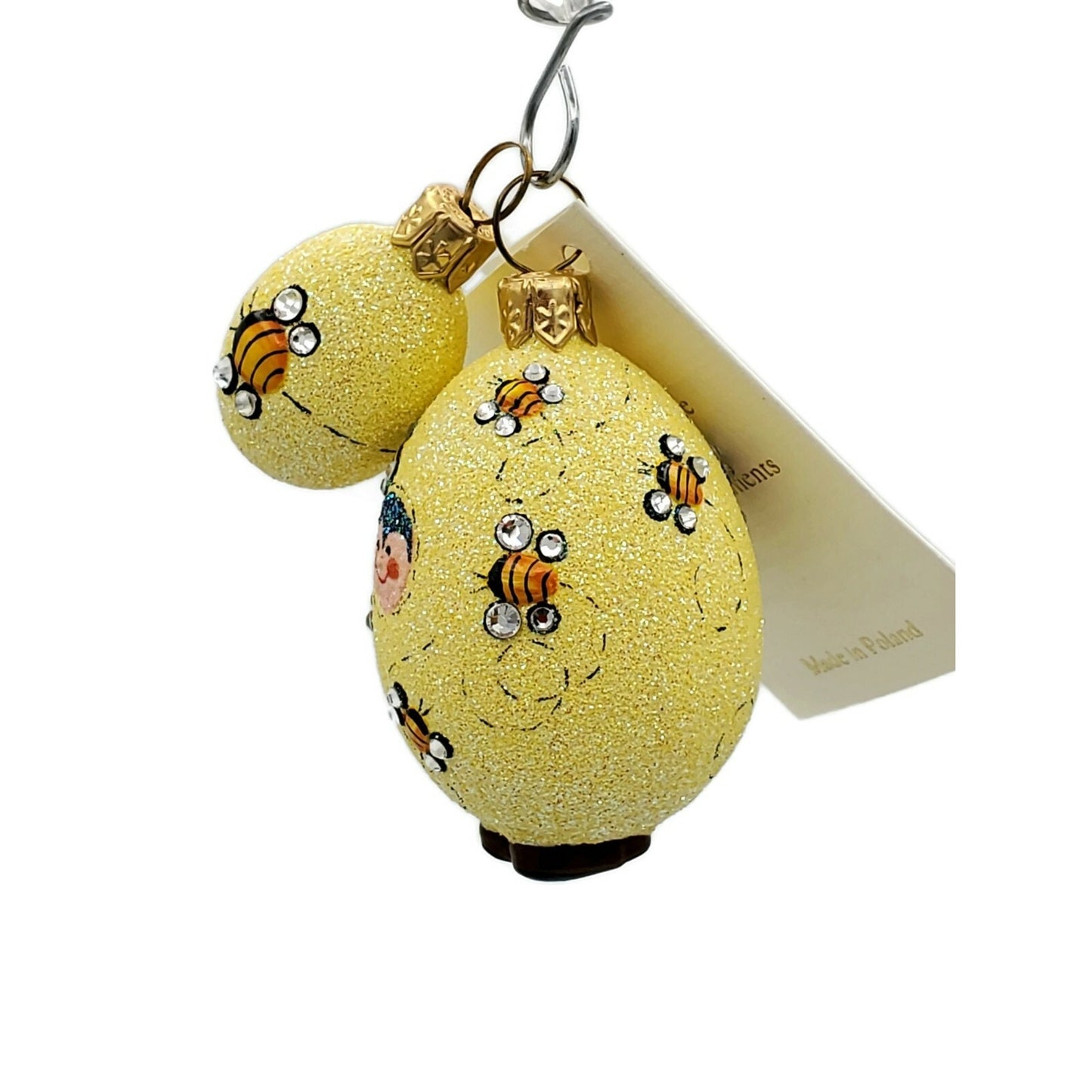 Patricia Breen Easter Egg Masquerade Spring Bees Jeweled Yellow Tree Ornament