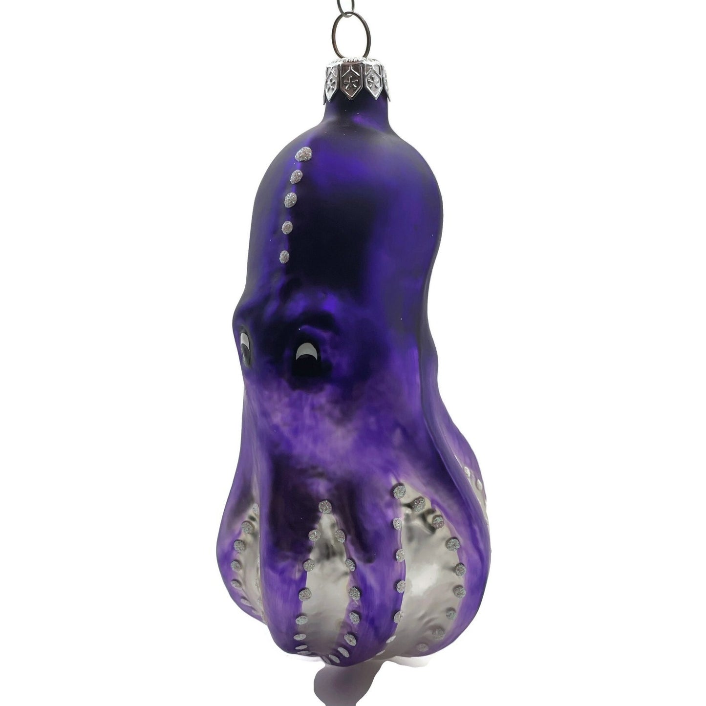 Patricia Breen Olivier Octopus Purple Pearl Accents Nautical Christmas Ornament