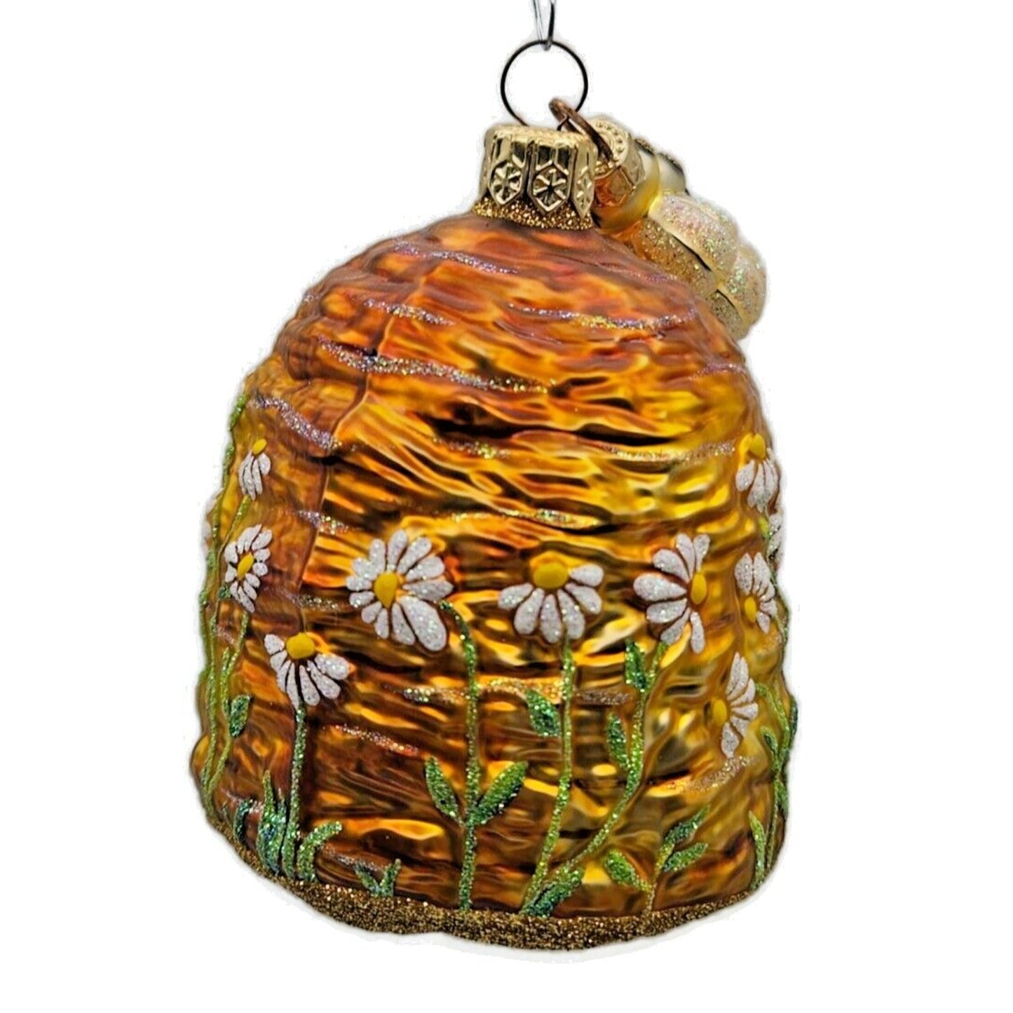 Patricia Breen Devonshire Beeskep Bee Flowers Gold Spring Christmas Ornament