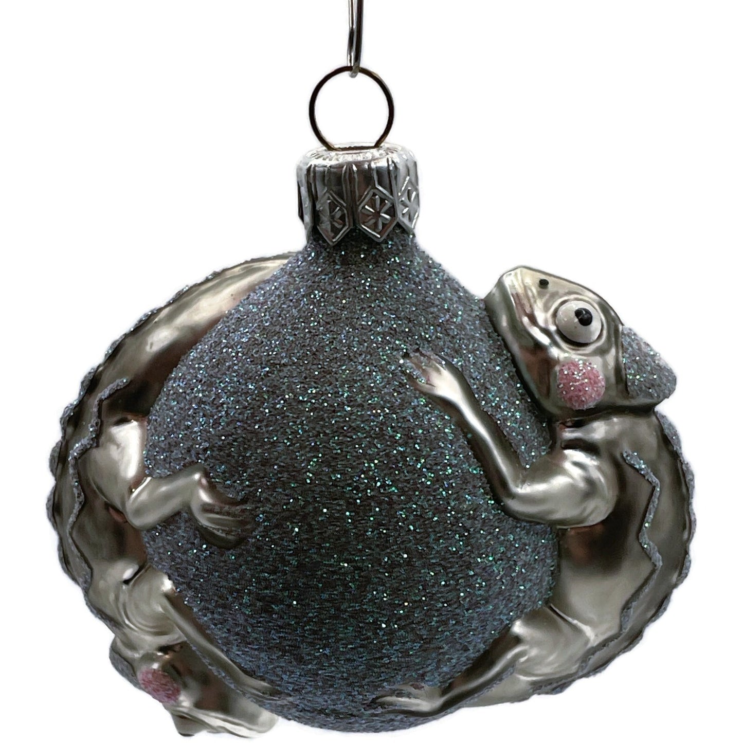 Patricia Breen Once Again For James Platinum Chameleon Christmas Tree Ornament