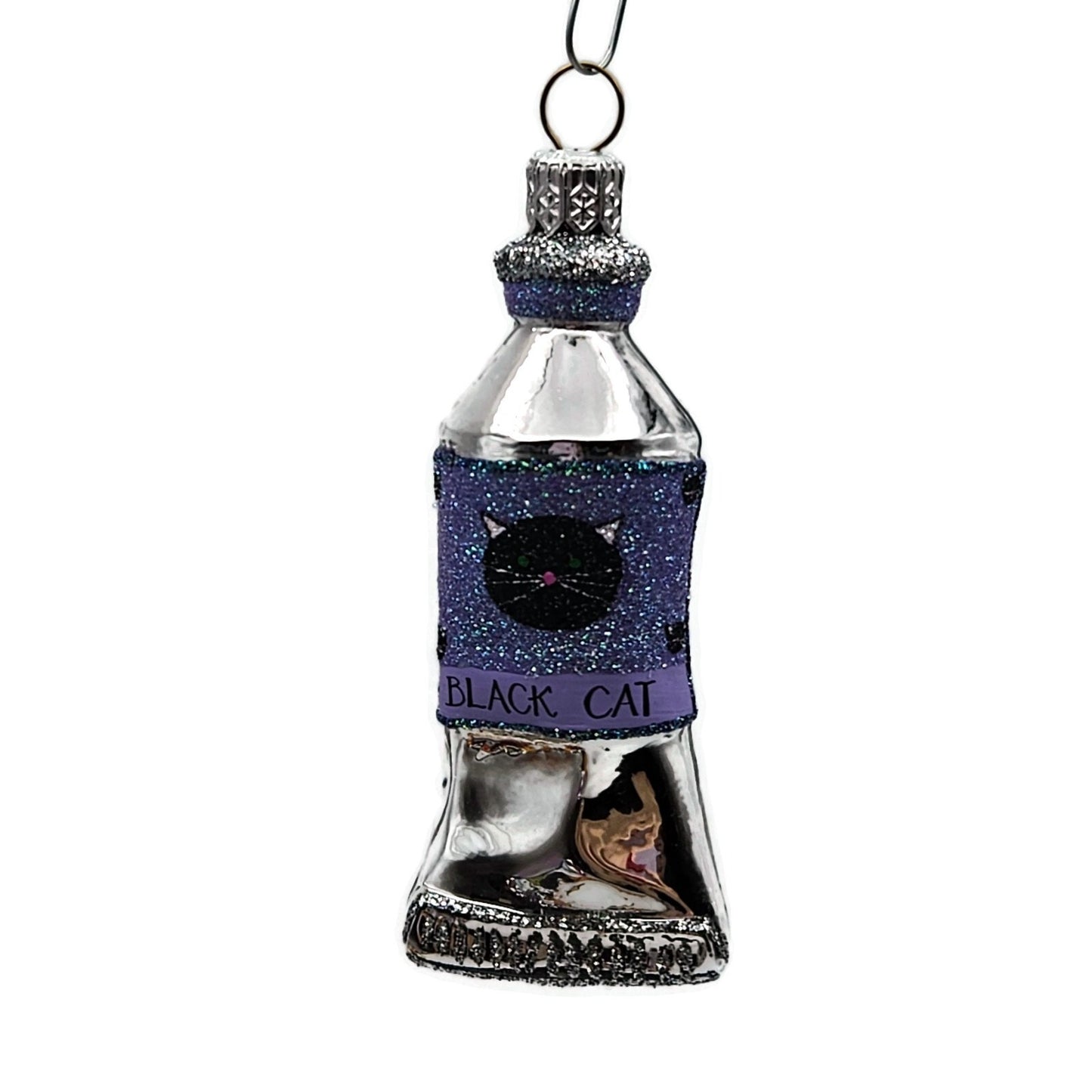 Patricia Breen Miniature Paint Tube Black Cat Halloween Christmas Tree Ornament