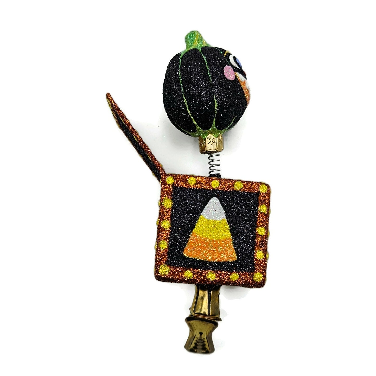 Patricia Breen Jolly Surprise Jack-o-Lantern Black Pumpkin Halloween Ornament