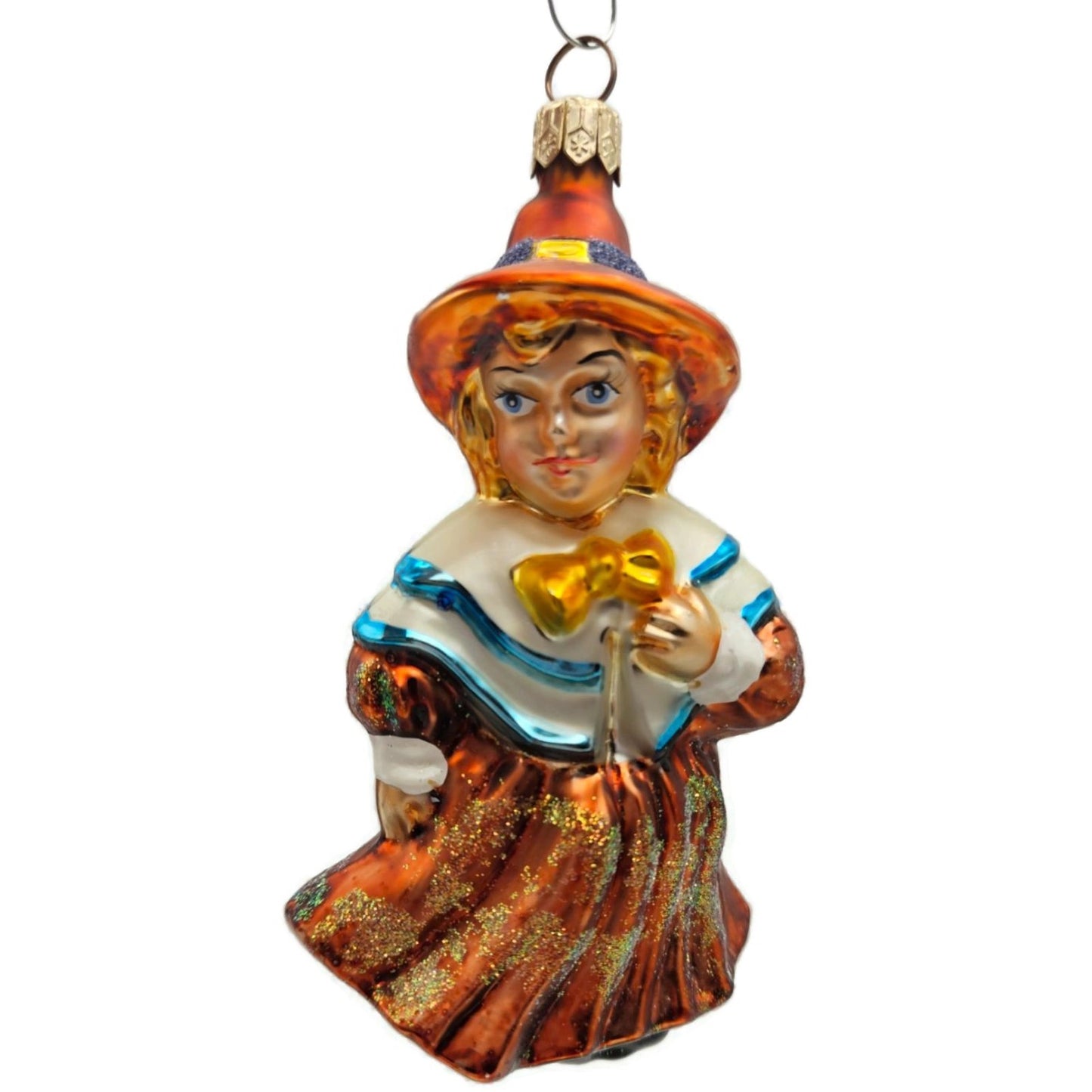 Christopher Radko Priscilla Pilgrims Halloween Christmas Tree Ornament 990950
