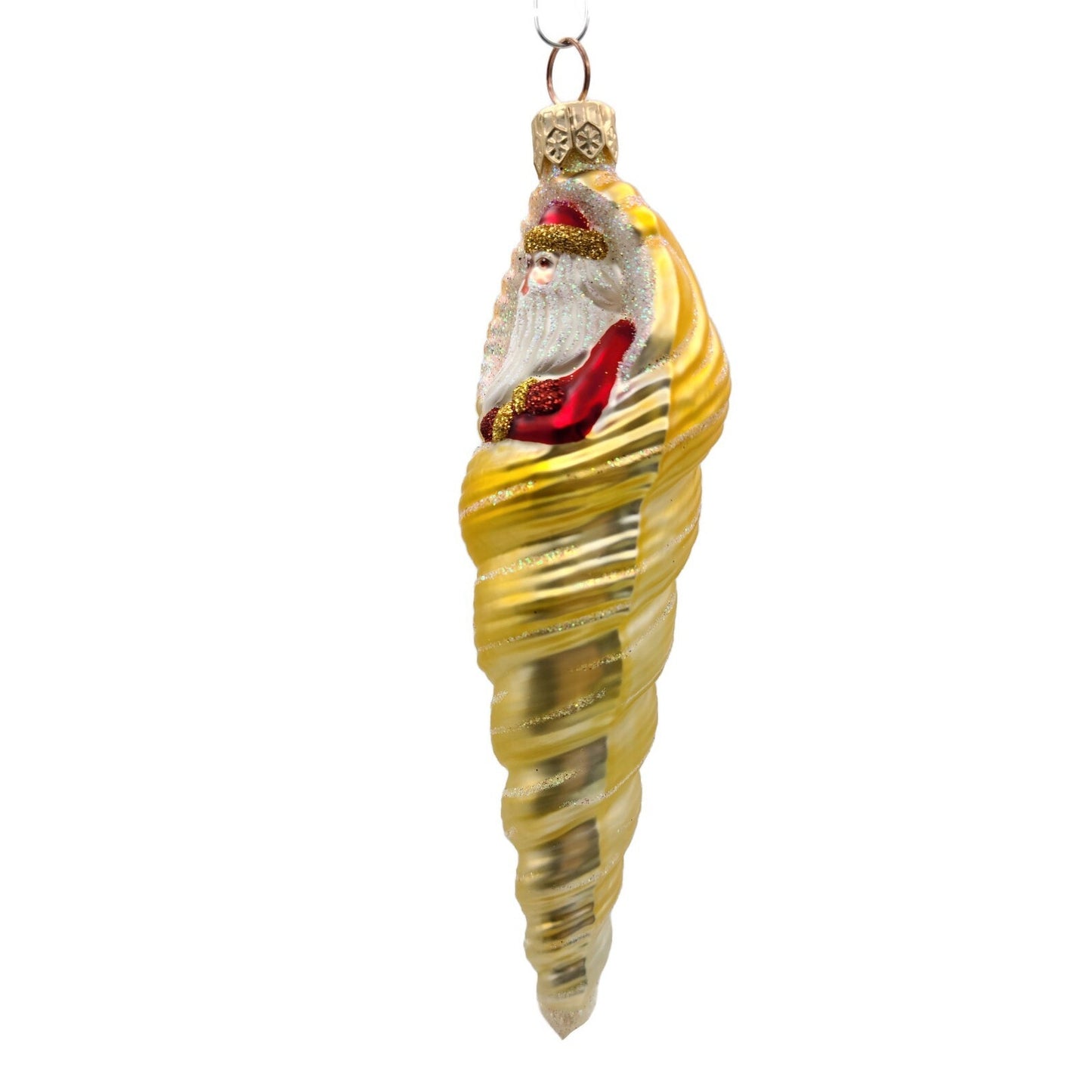 Patricia Breen Triton Santa Gold Red Sea Shell Summer Nautical Tree Ornament