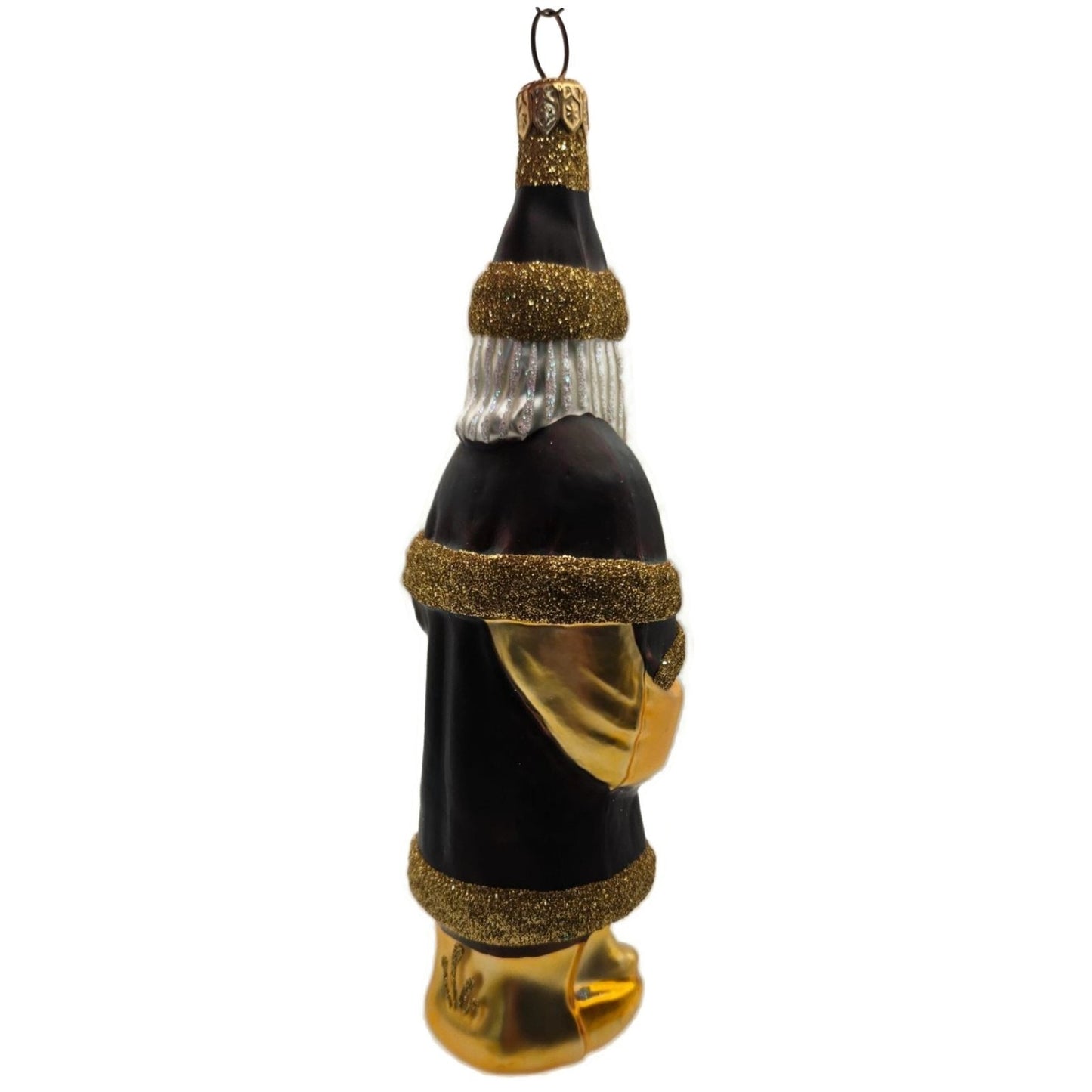 Patricia Breen Chocolate Box Santa Claus Bordeaux Gold Christmas Tree Ornament