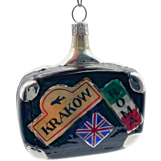 Patricia Breen Valise Black Krakow UK Travel Christmas Holiday Tree Ornament