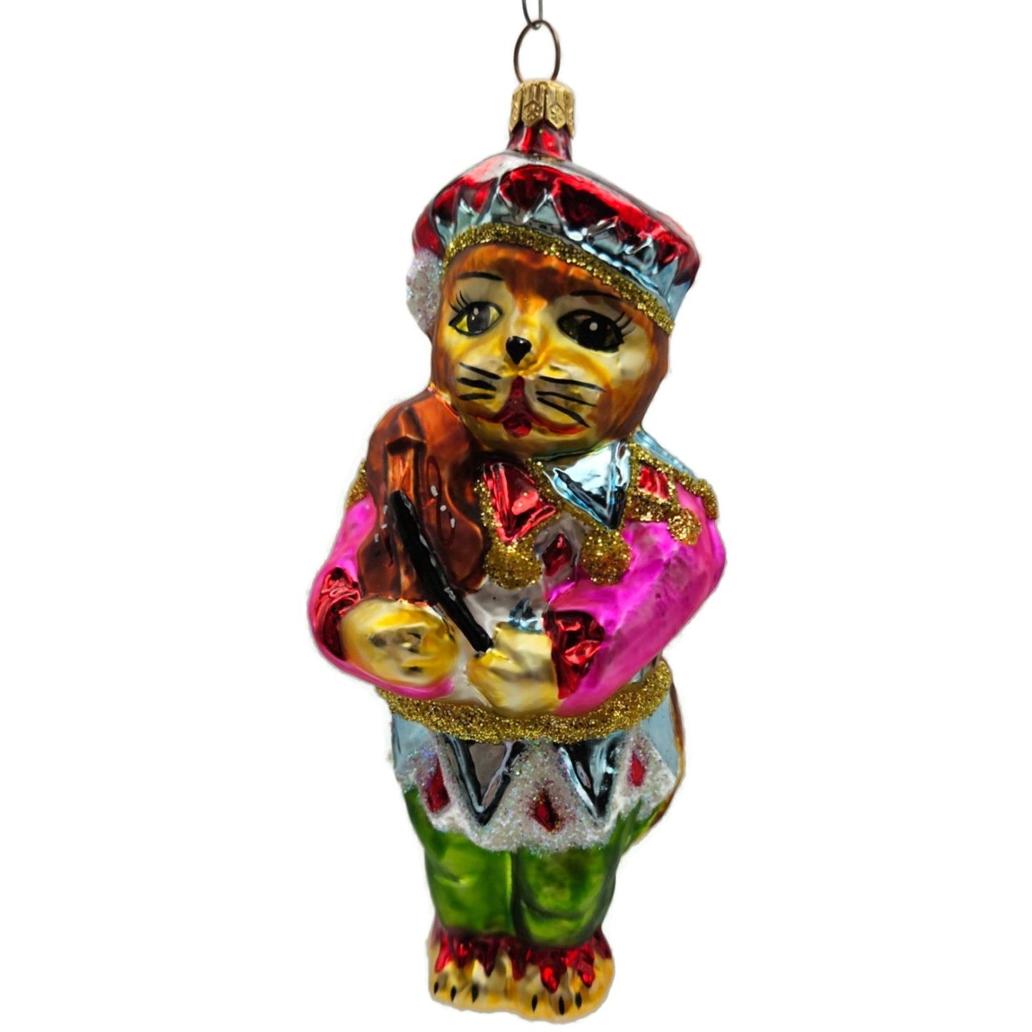 Christopher Radko Romeow Cat With Fiddle Violin Christmas Ornament 96-242-02