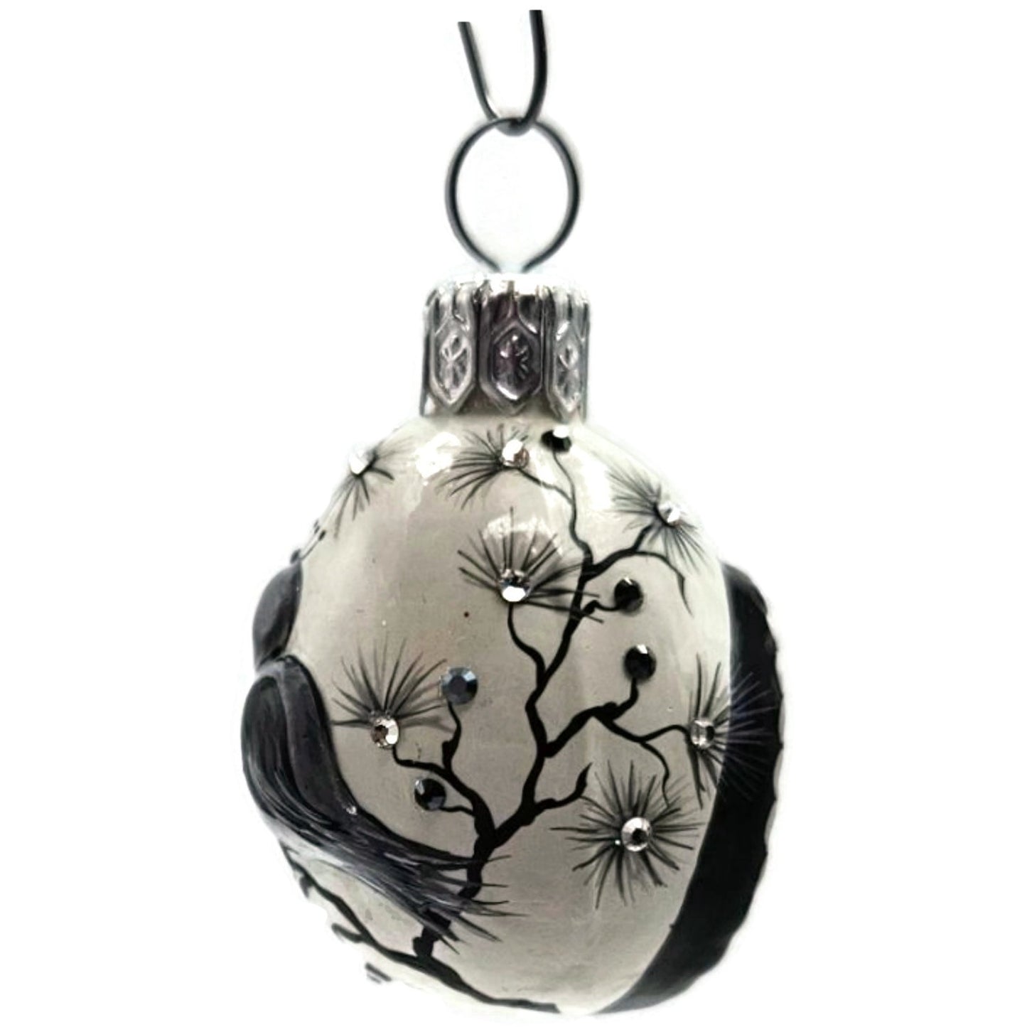 Patricia Breen Springtime Chameleon Black Bird Spring Christmas Tree Ornament