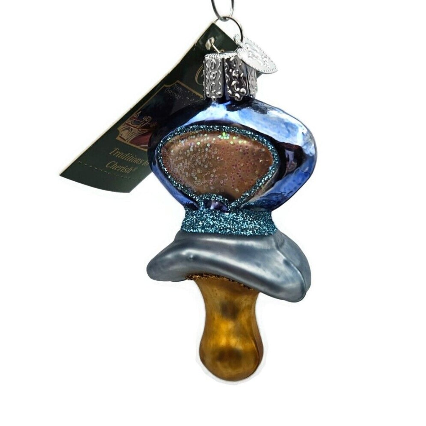 Old World Christmas Pacifier Baby Boy Blown Glass Christmas Tree Ornament OWC