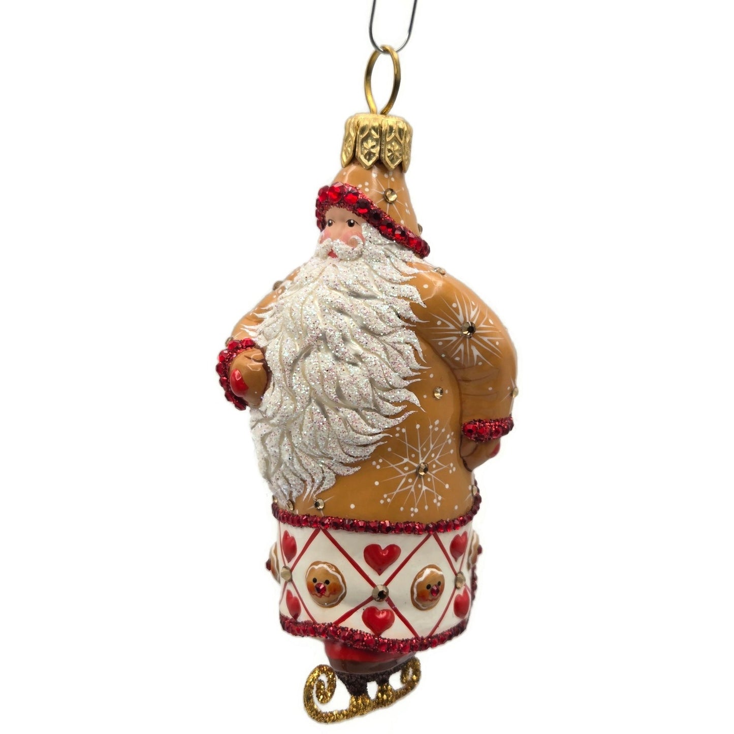 Patricia Breen Anniversary at the Zoo Santa Claus Gingerbread Christmas Ornament