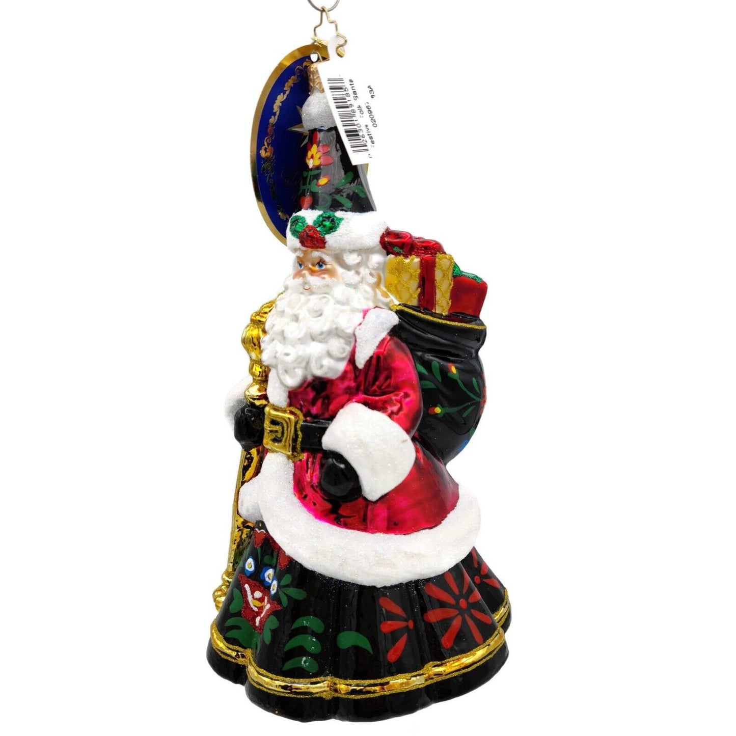 Christopher Radko Festive Folk Santa Claus Christmas Holiday Ornament 1020967