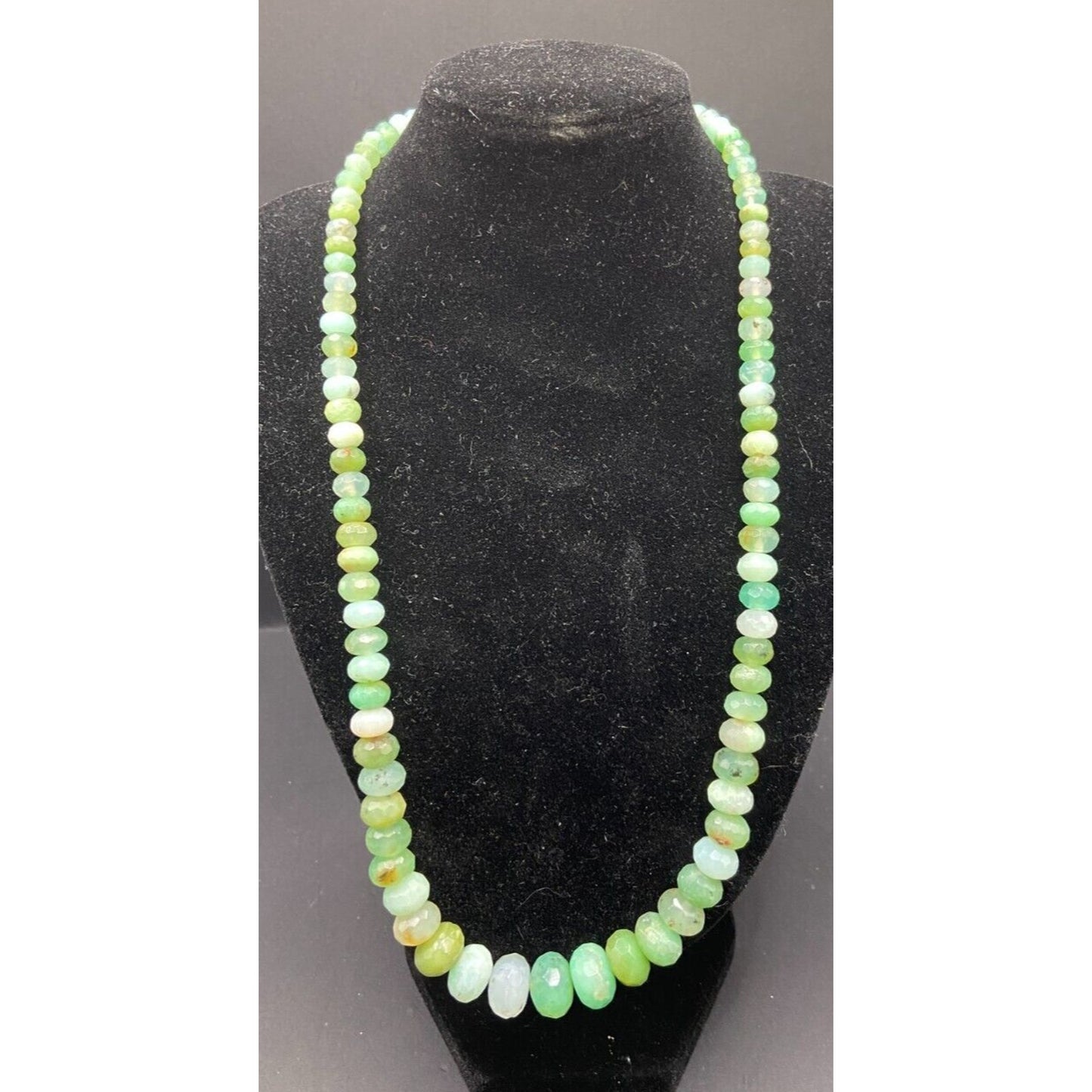 Aqua Rondelle Beaded Necklace Mine Finds By Jay King Chrysoprase Graduated