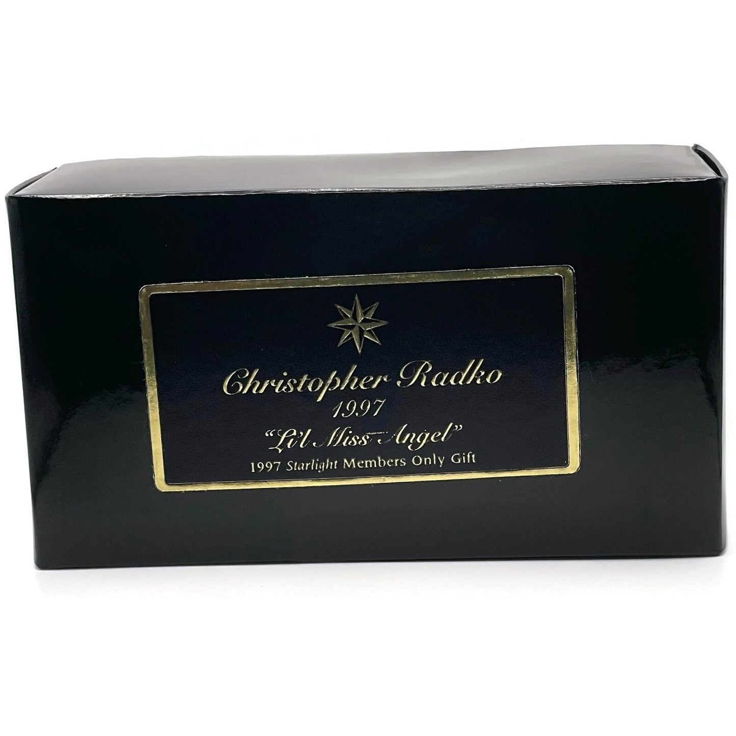 Christopher Radko Lil Miss Angel Purple Gold Stars Christmas Tree Ornament 1997