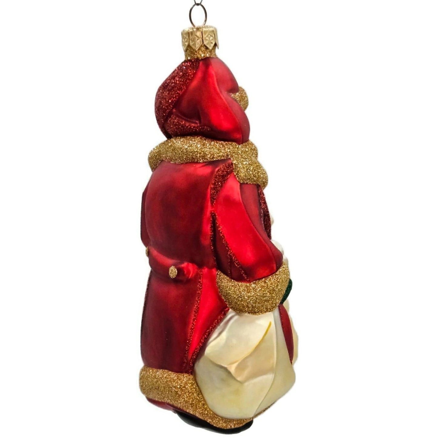 Patricia Breen Cubist Santa Claus Red Gold Accent Cubism Art Christmas Ornament