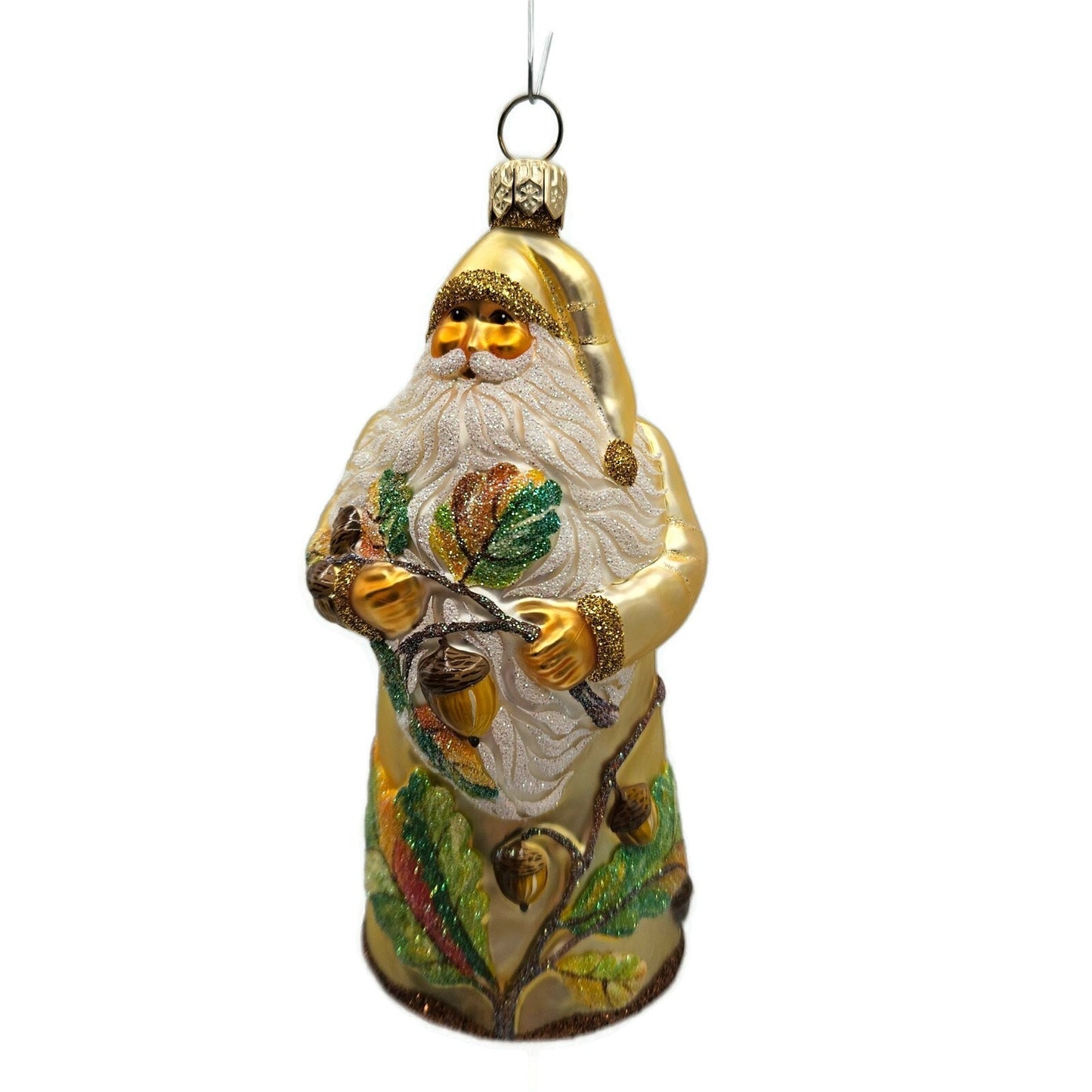 Patricia Breen From Little Acorns Gold Santa Claus Fall Christmas Tree Ornament