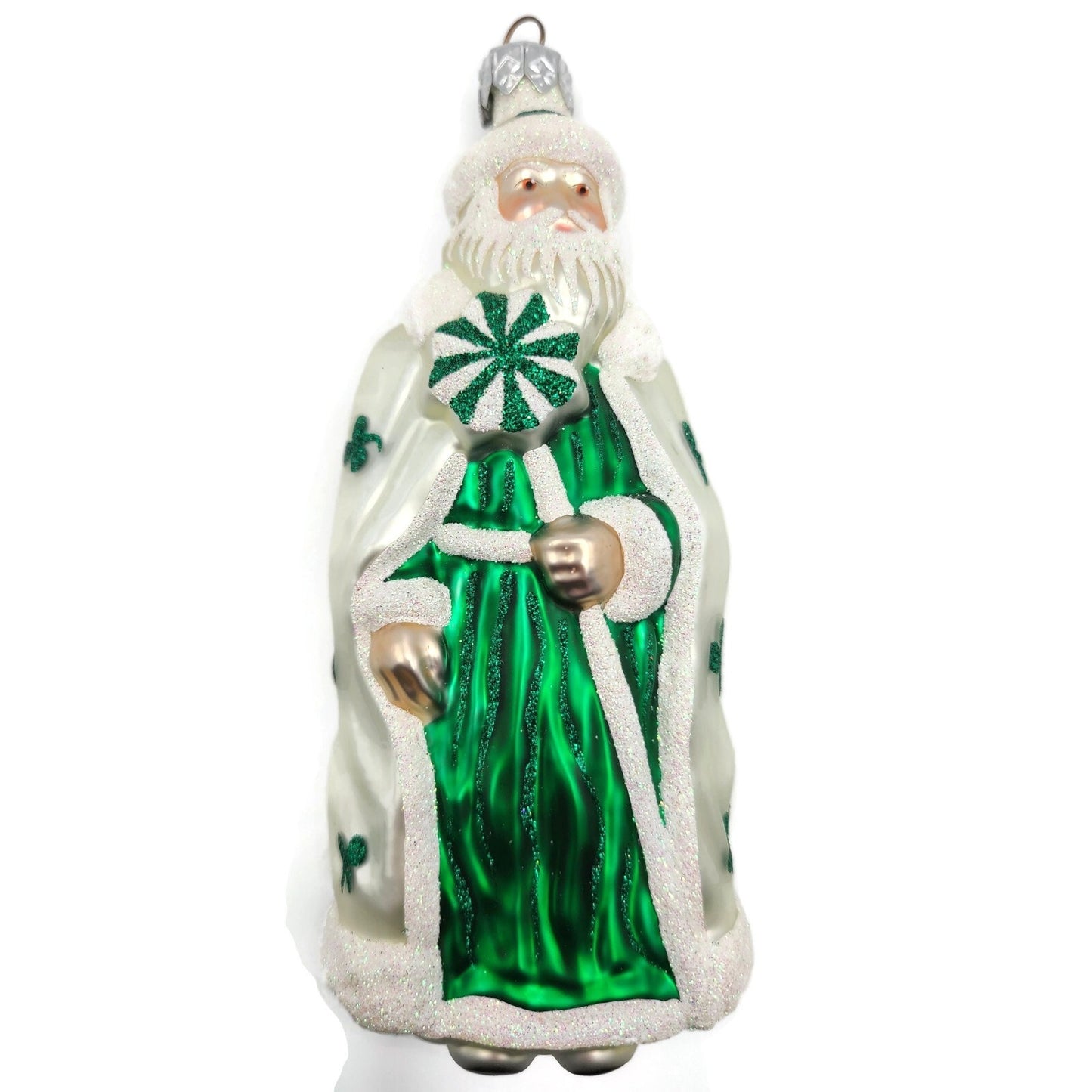 Patricia Breen Santa of the North Shamrocks St Patricks Day Christmas Ornament