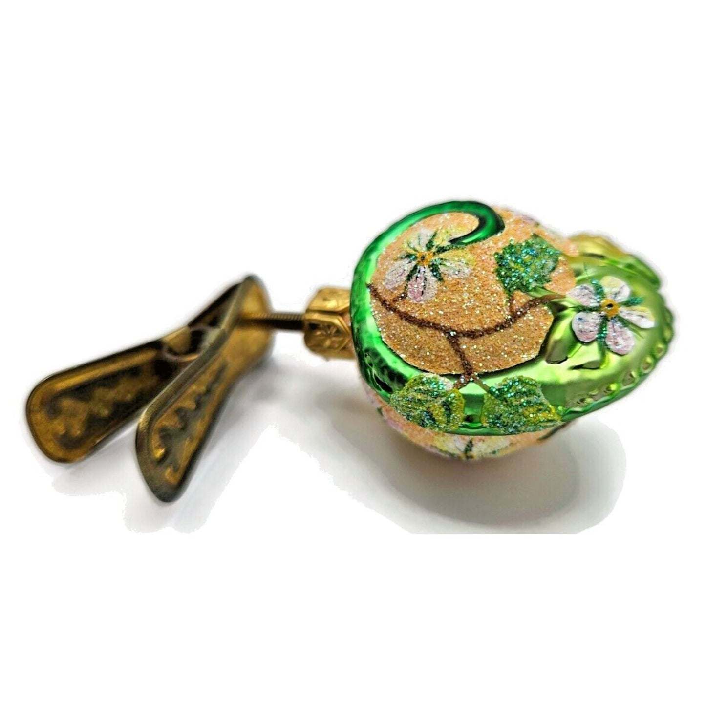 Patricia Breen Ultra Miniature Chameleon Peach Clip On Spring Christmas Ornament