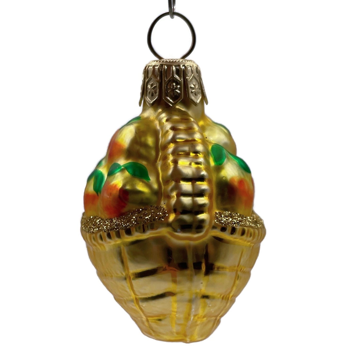 Patricia Breen Apple Basket Fruits Gold Spring Holiday Christmas Tree Ornament