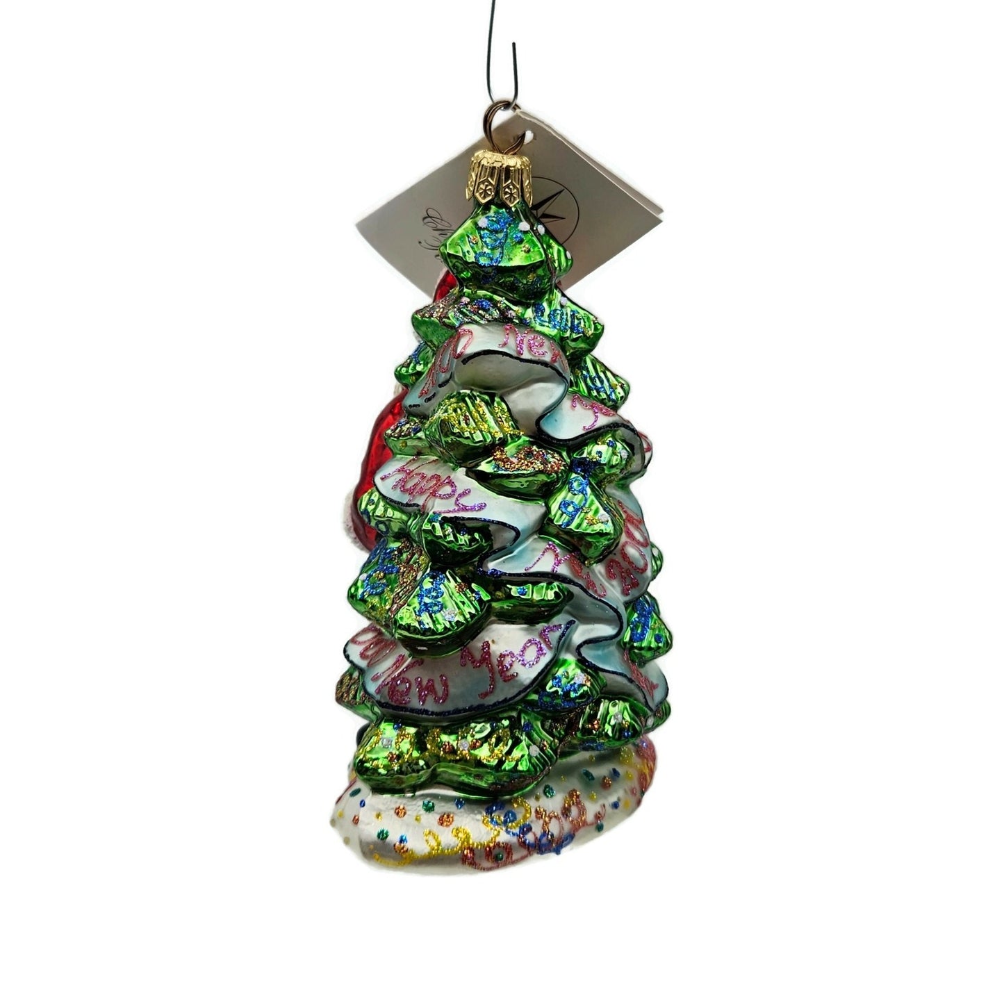 Christopher Radko Millennium Cheer Santa Claus Christmas Tree Ornament 99QVC2