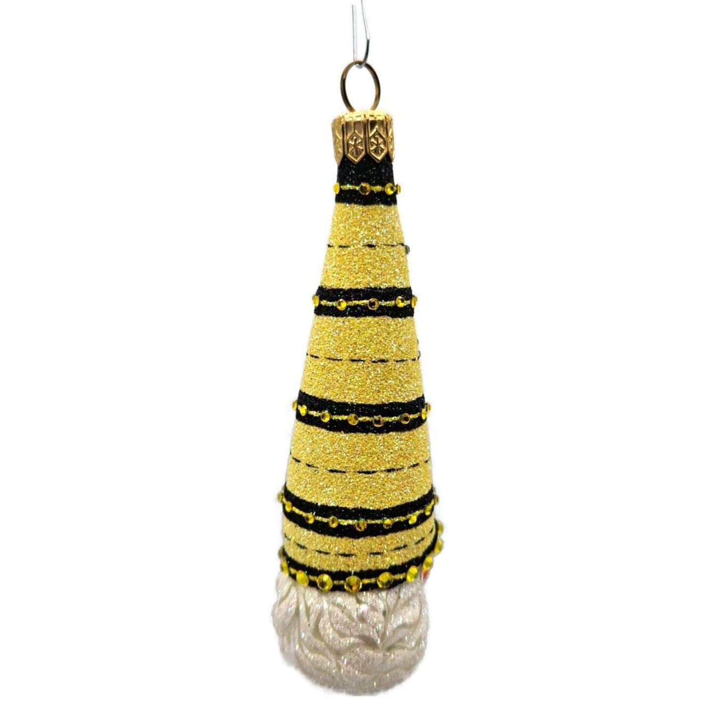 Patricia Breen Winter Sage Bees Striped Santa Claus Spring Christmas Ornament