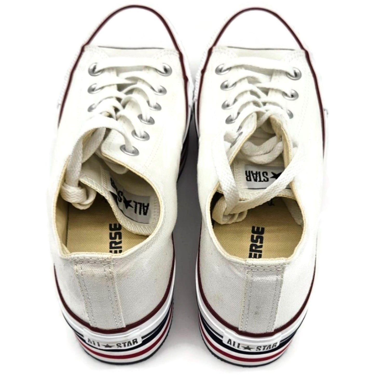 Converse Chuck Taylor All Star Platform OX White Canvas Shoes 136895C Unisex