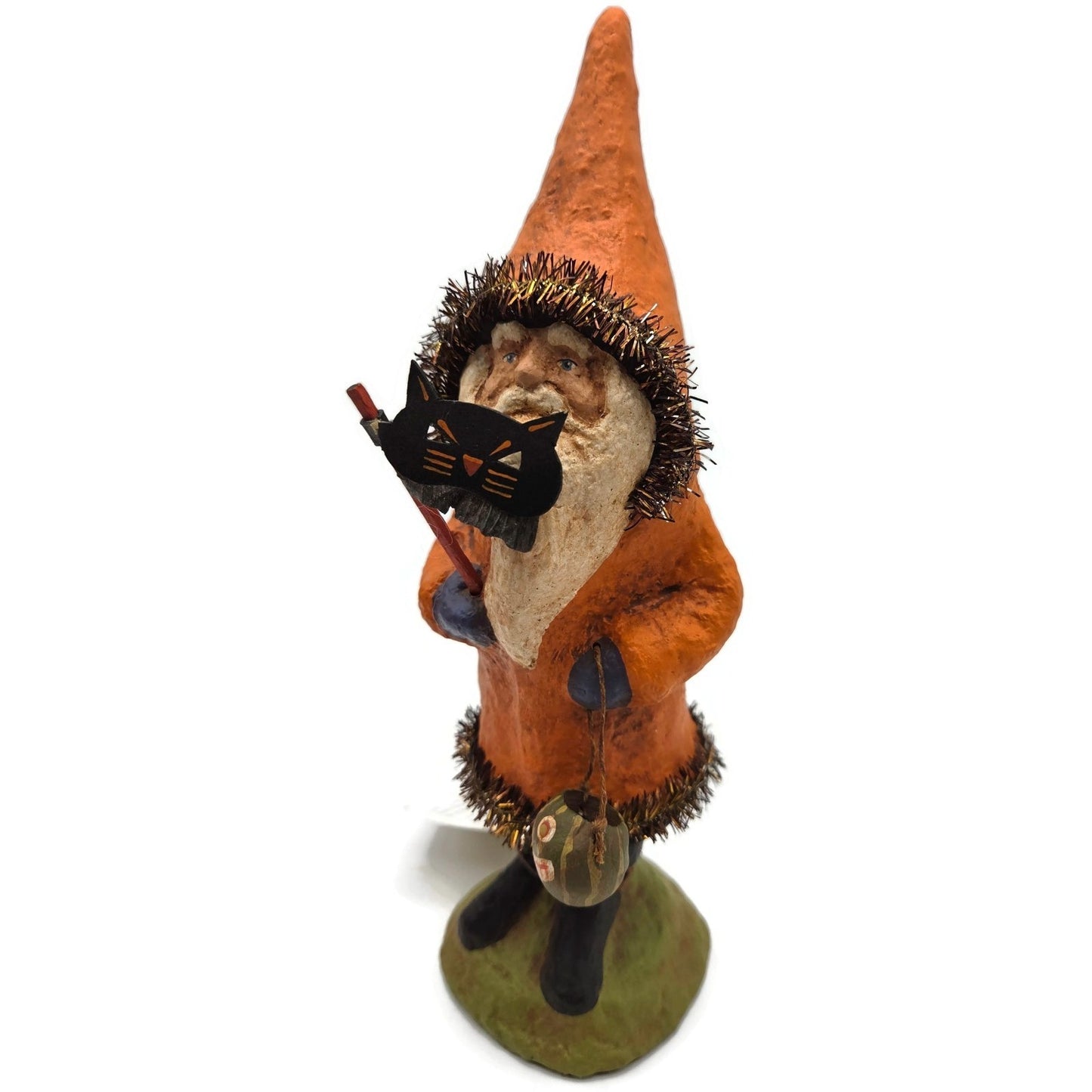 Rucus Studios Scott Smith Halloween Figure 2001 Paper Mache Santa in Orange Coat