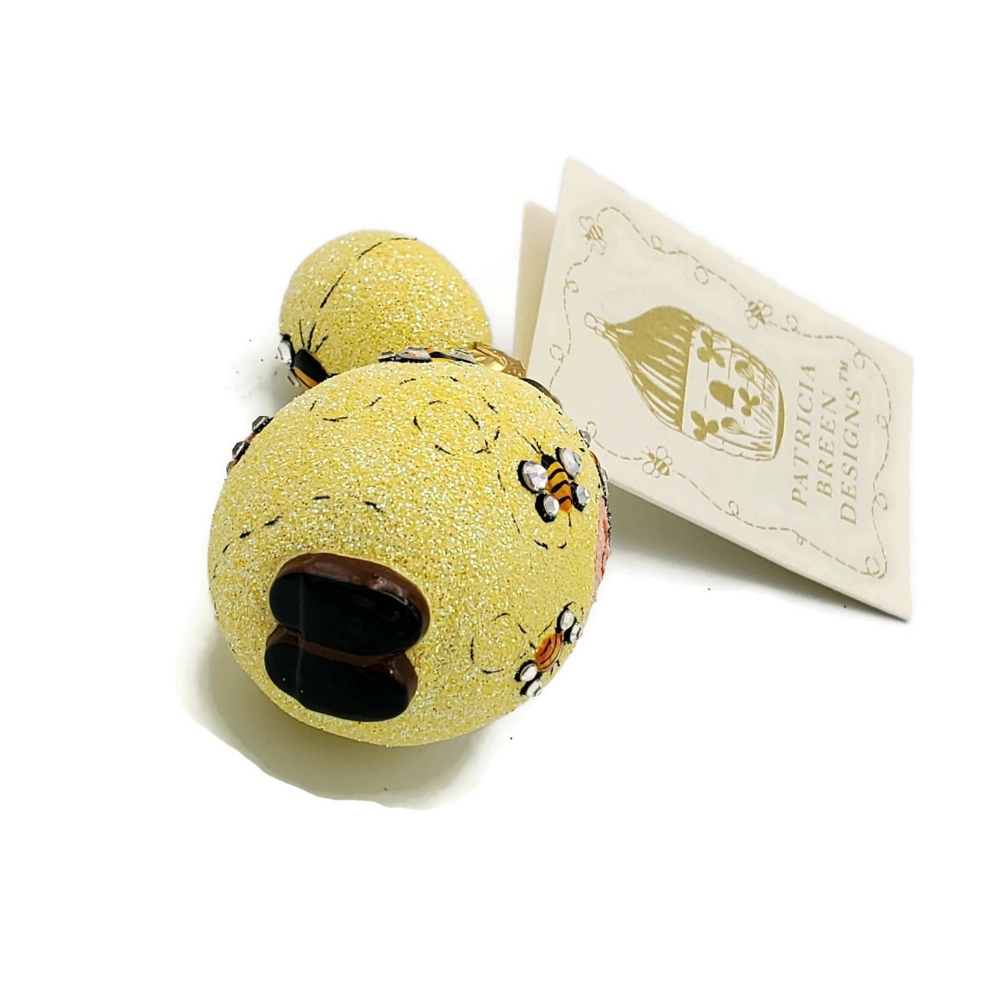 Patricia Breen Easter Egg Masquerade Spring Bees Jeweled Yellow Tree Ornament