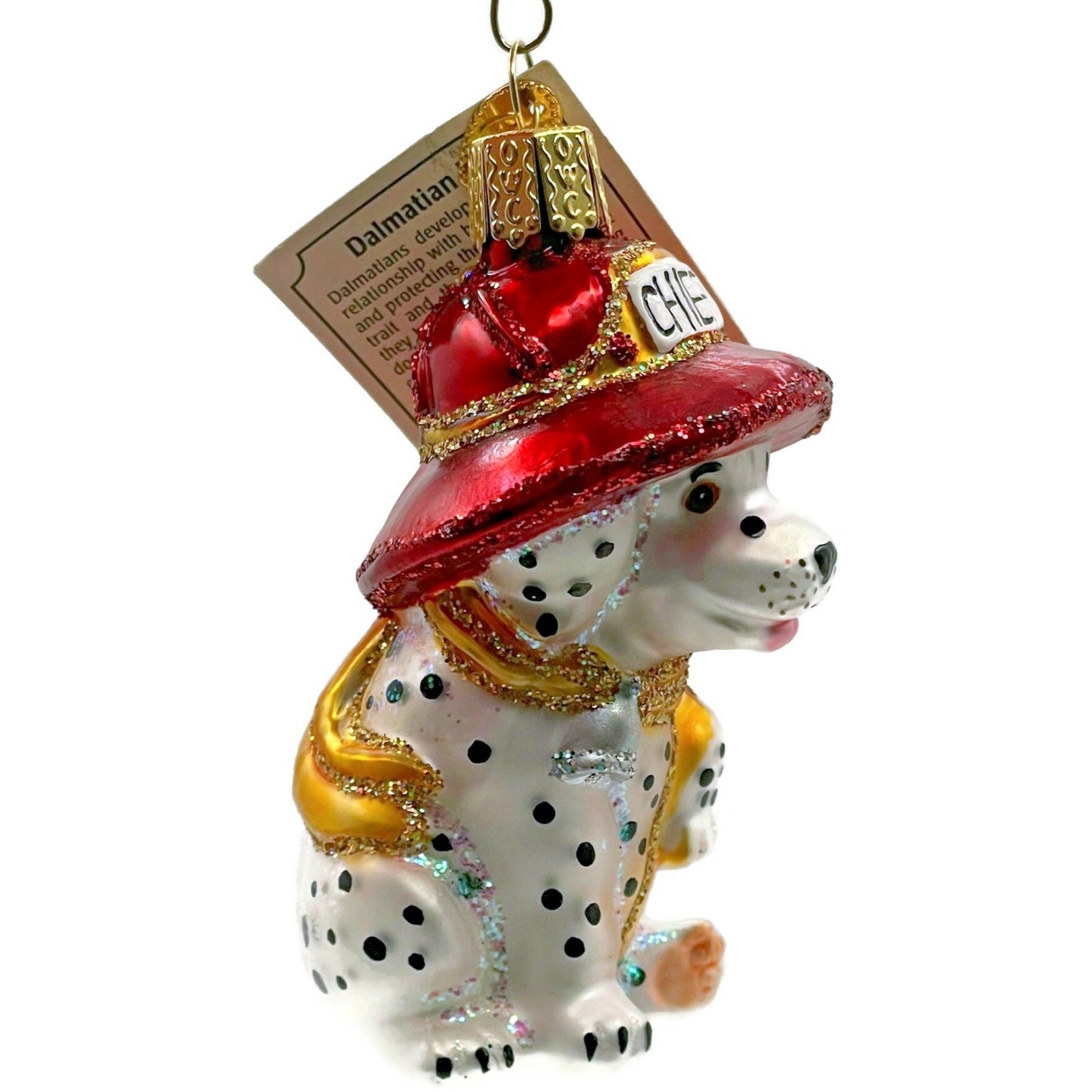 Dalmatian Pup Ornament Firehouse Old World Christmas OWC Holiday Tree Decoration